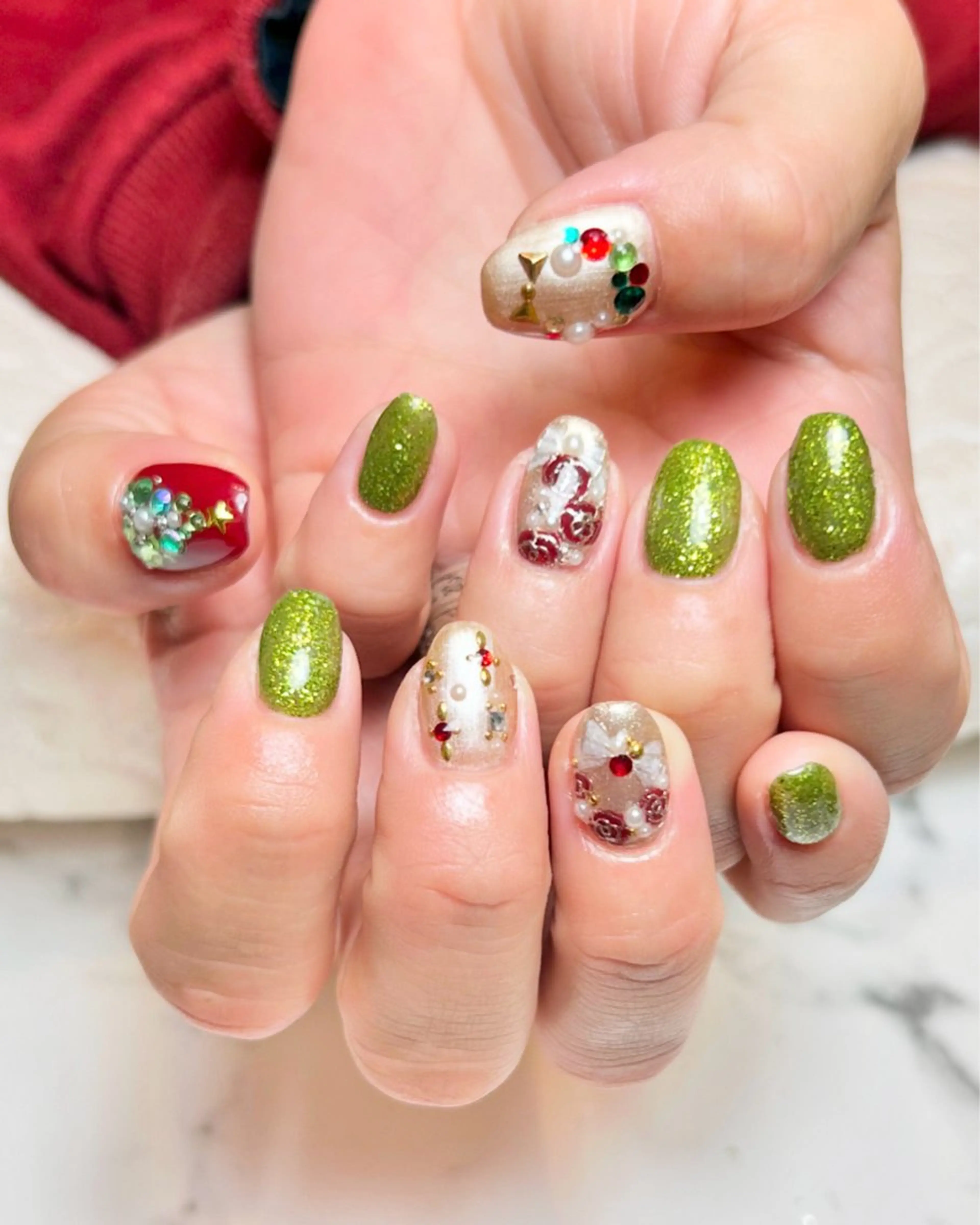 ネイル アートネイル ジェルネイル ロングネイル ショートネイル 冬ネイル プライベートサロン マニフィークのネイルデザイン