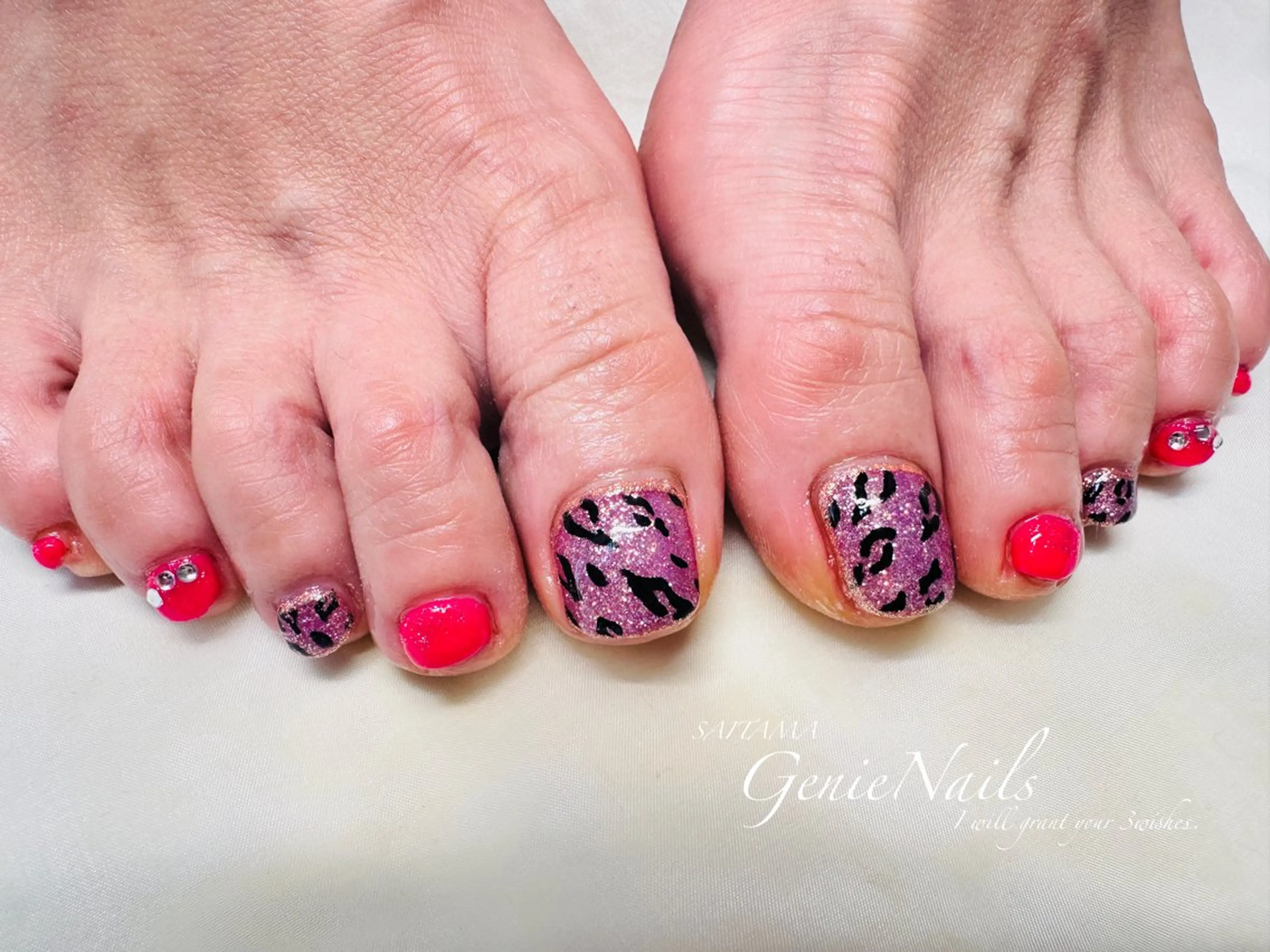 ネイル アートネイル フットネイル 持ち込み 冬ネイル Genie Nailsのネイルデザイン