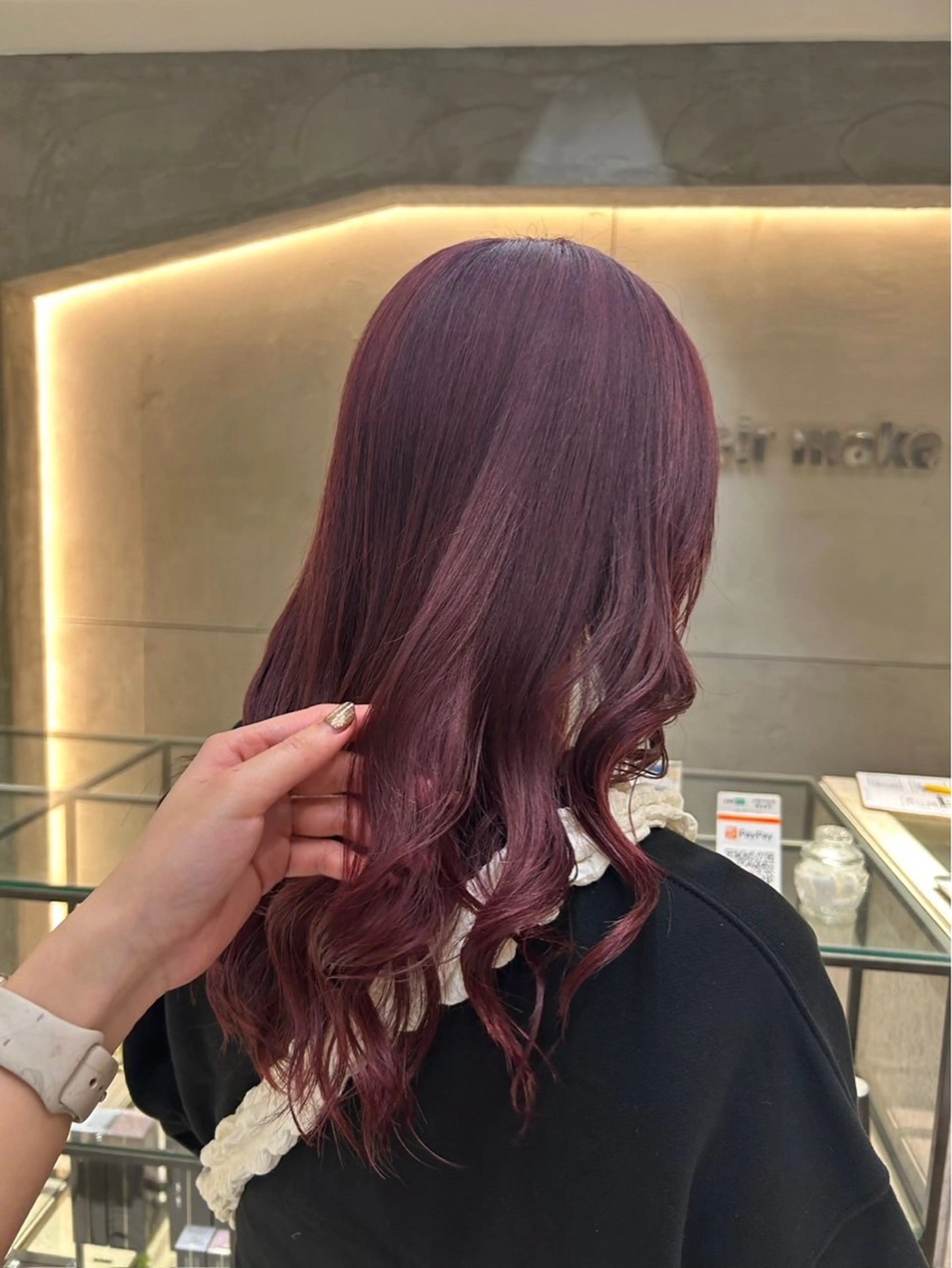 ロング カラー ピンクカラー ヘアカラー ハイトーン￤カット ￤nanaka￤のヘアスタイル