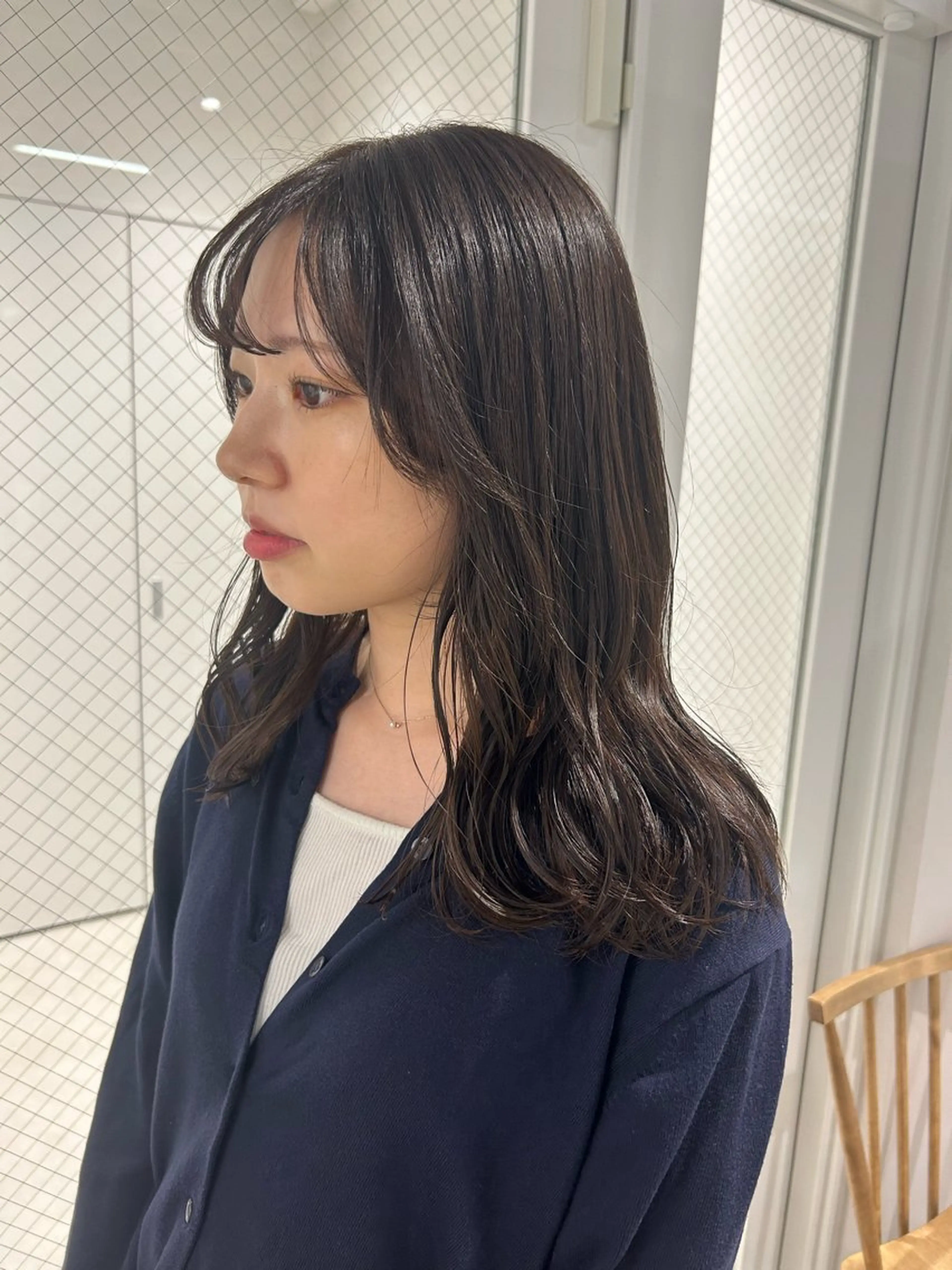 セミロング カラー ヘアカラー SALOWIN栄 三丁目 木戸里実のヘアスタイル