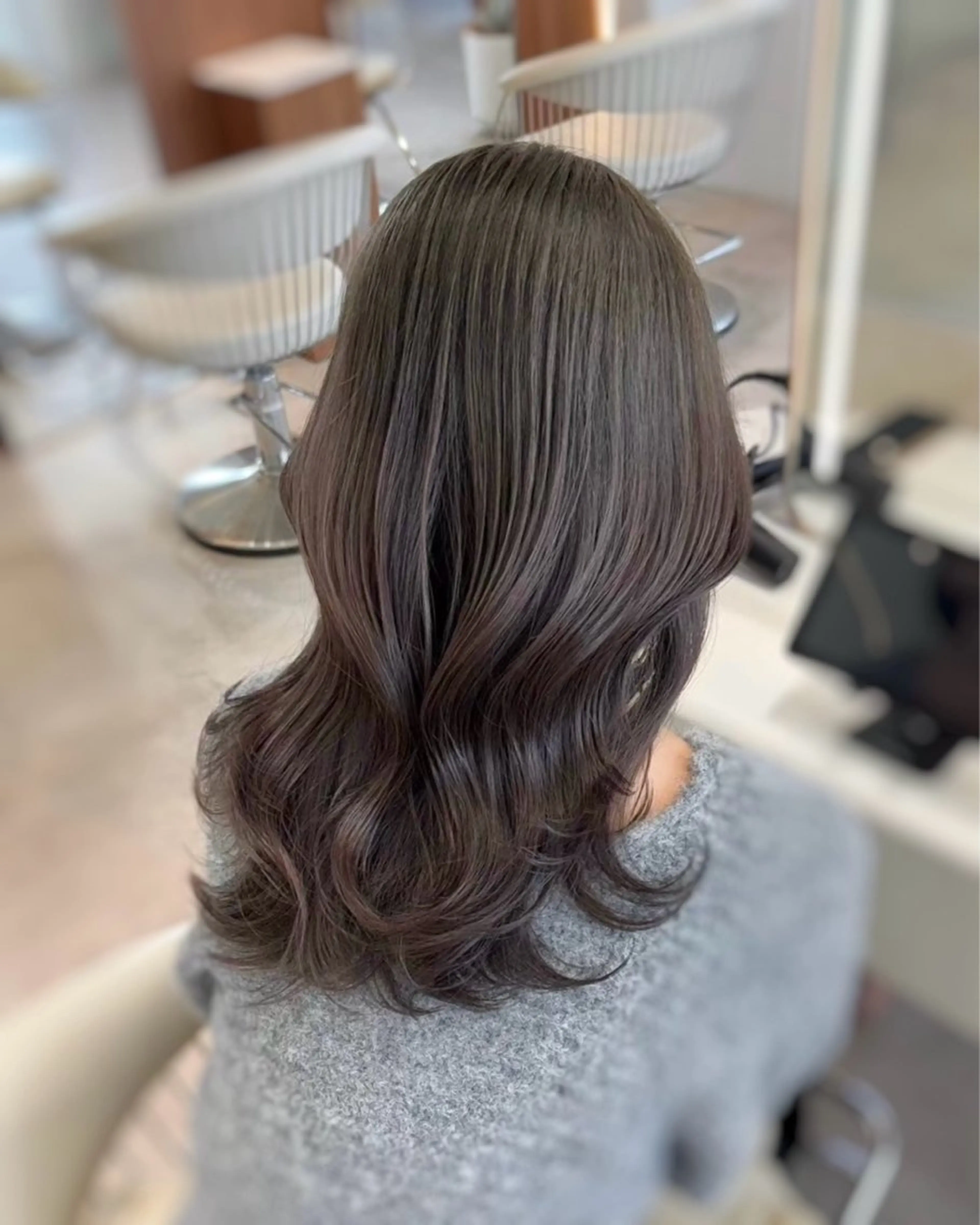 セミロング カラー ブラウンカラー レイヤーカット カット ヘアカラー トリートメント レイヤー/ハッシュ 渋谷/サッタのヘアスタイル