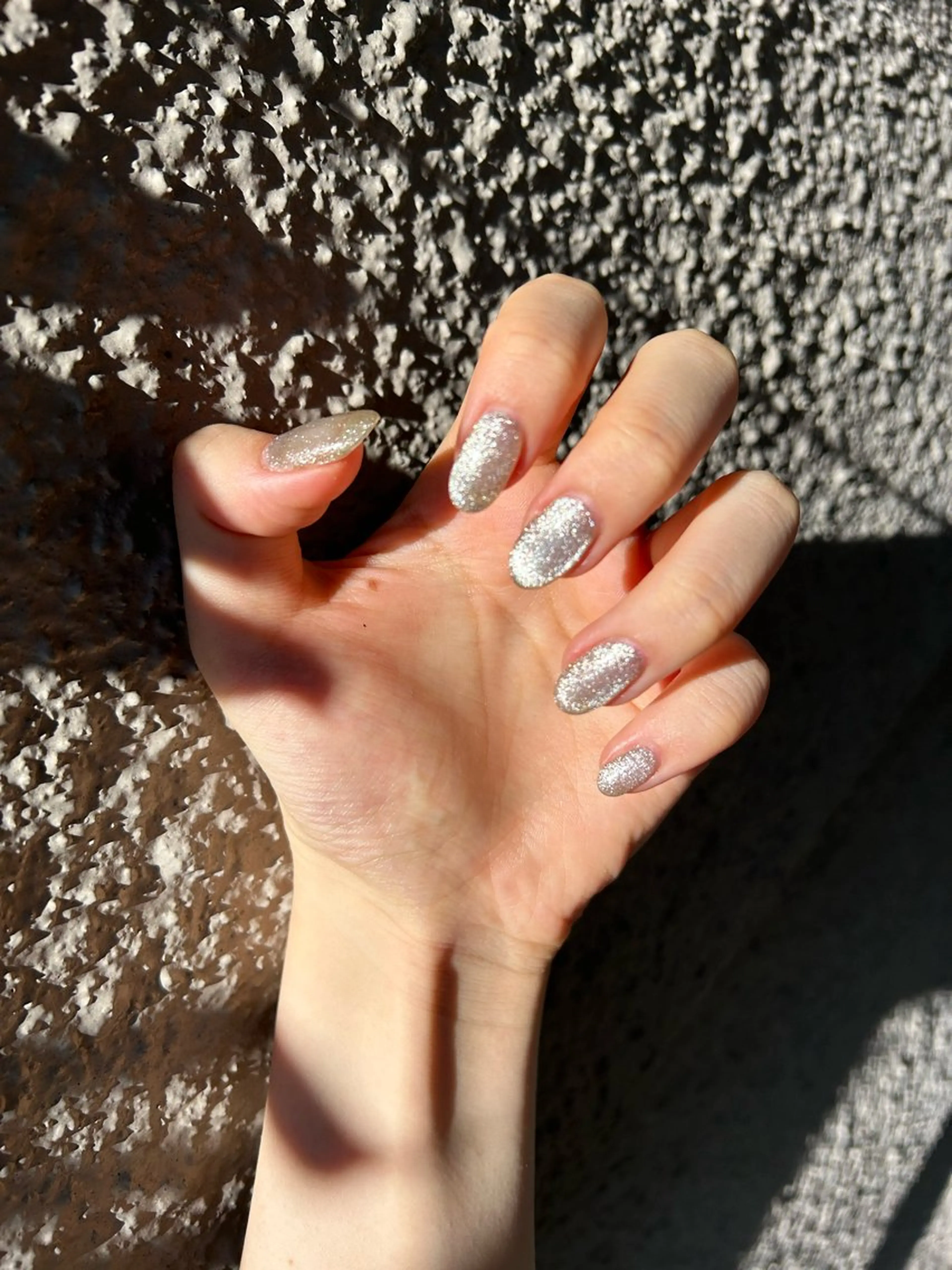 ネイル マグネットネイル シルバー 久保田 千晴のネイルデザイン