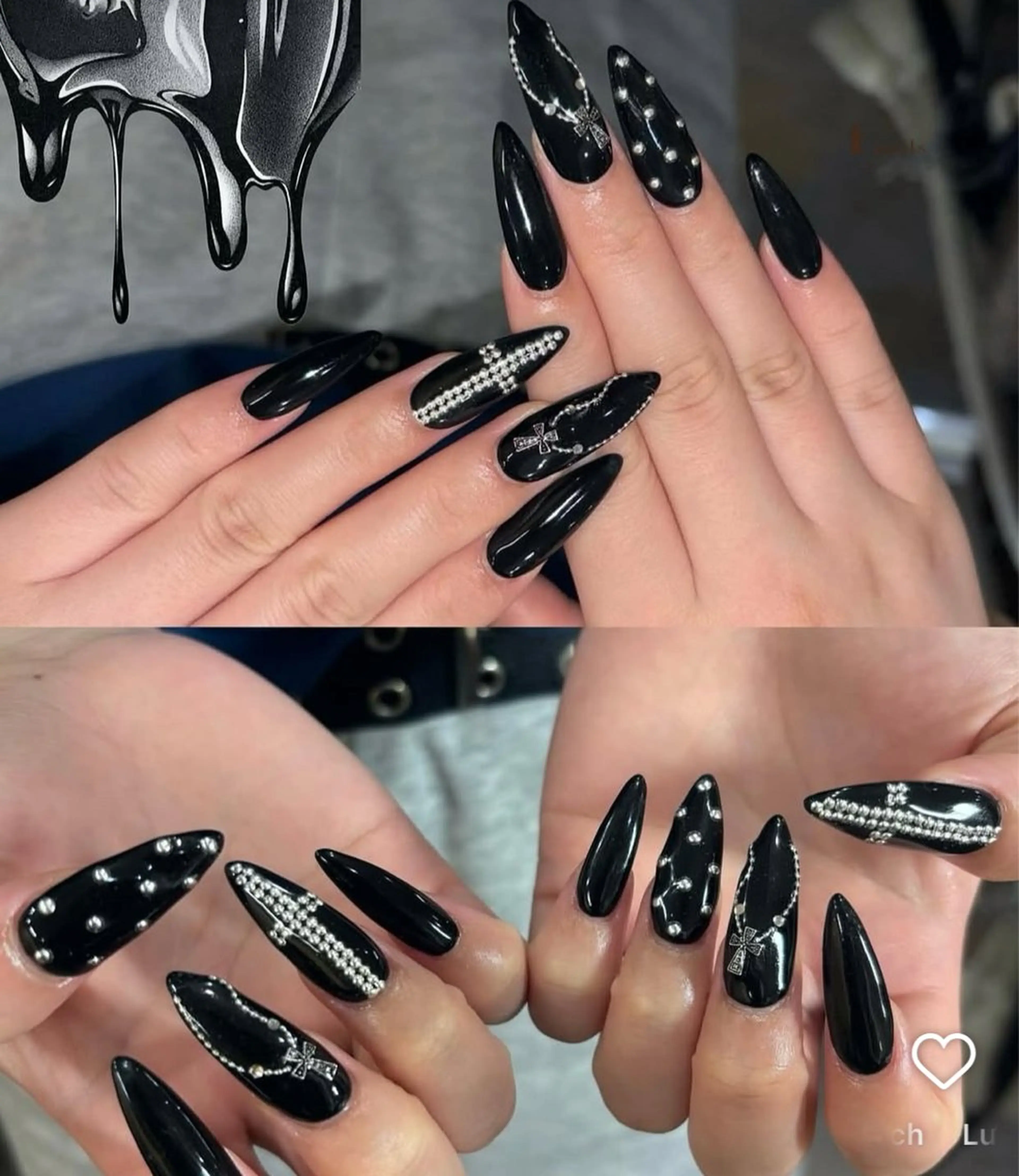 ネイル アートネイル ジェルネイル グラデーション マグネットネイル ニュアンスネイル ハンドネイル Ryunail所属・Ryu Nail NekoChanのネイルデザイン