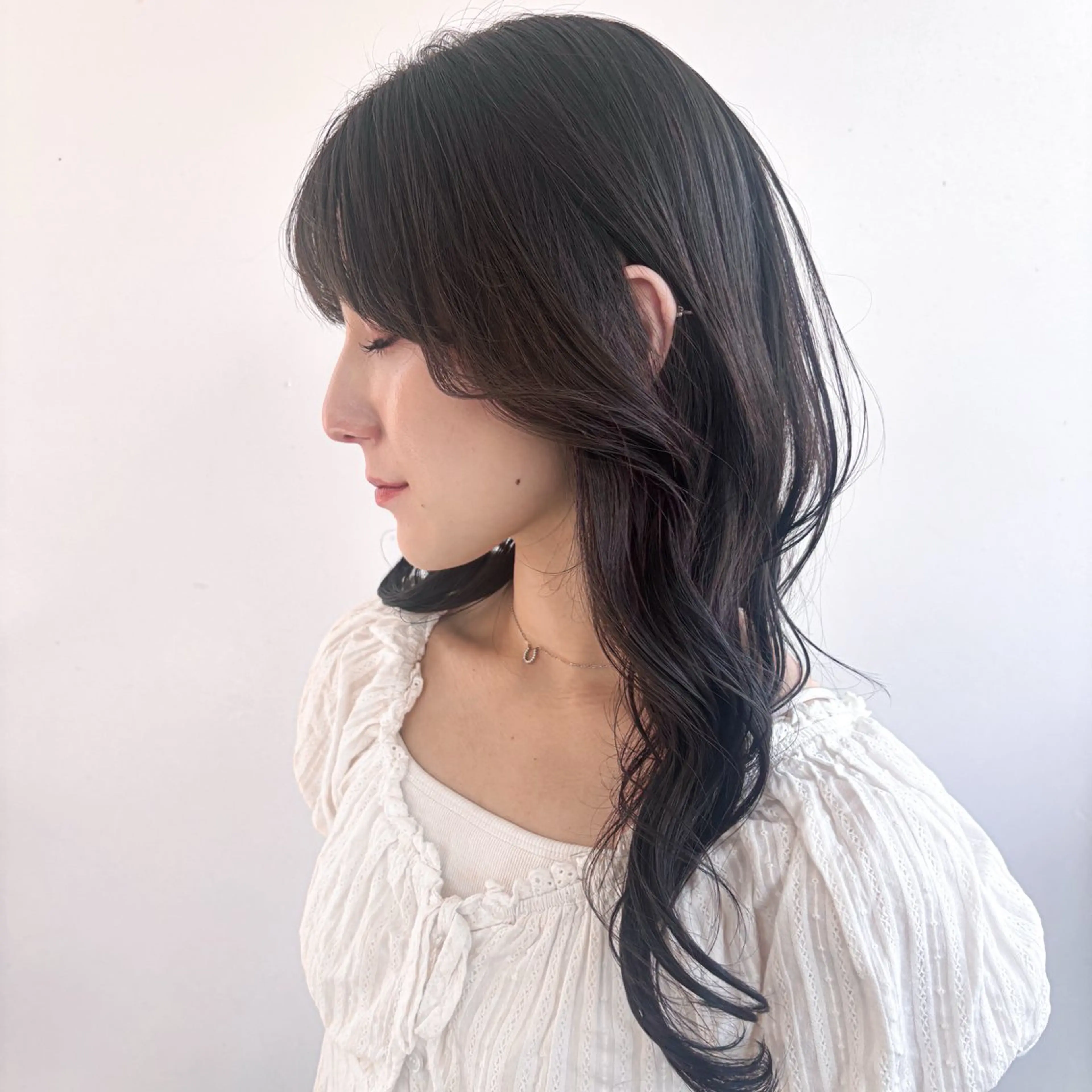 セミロング カラー 艶カラー🫧 猿渡 響のヘアスタイル