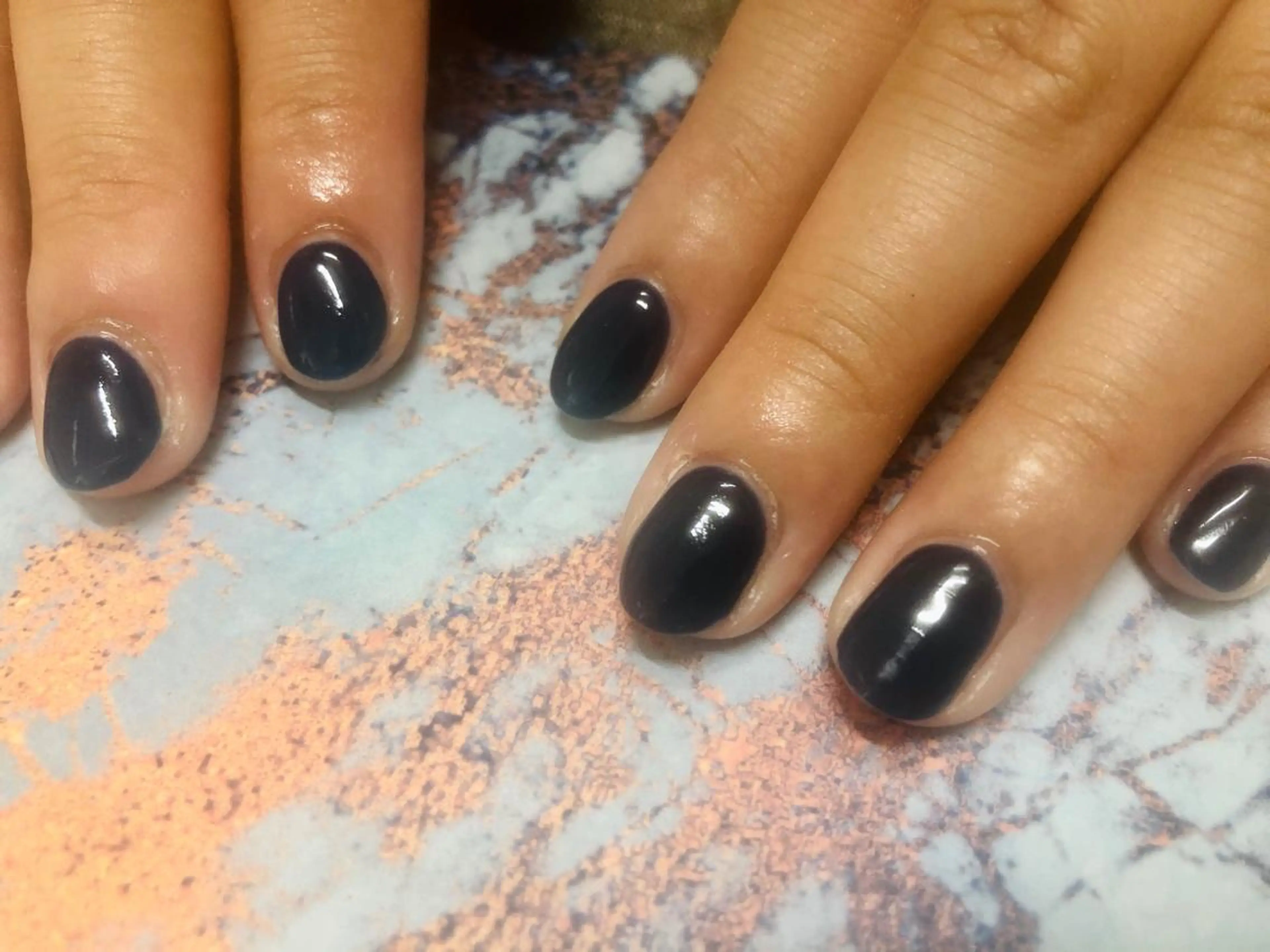 ネイル ネイビー ハンドネイル Mogu nail 二子玉川のネイルデザイン