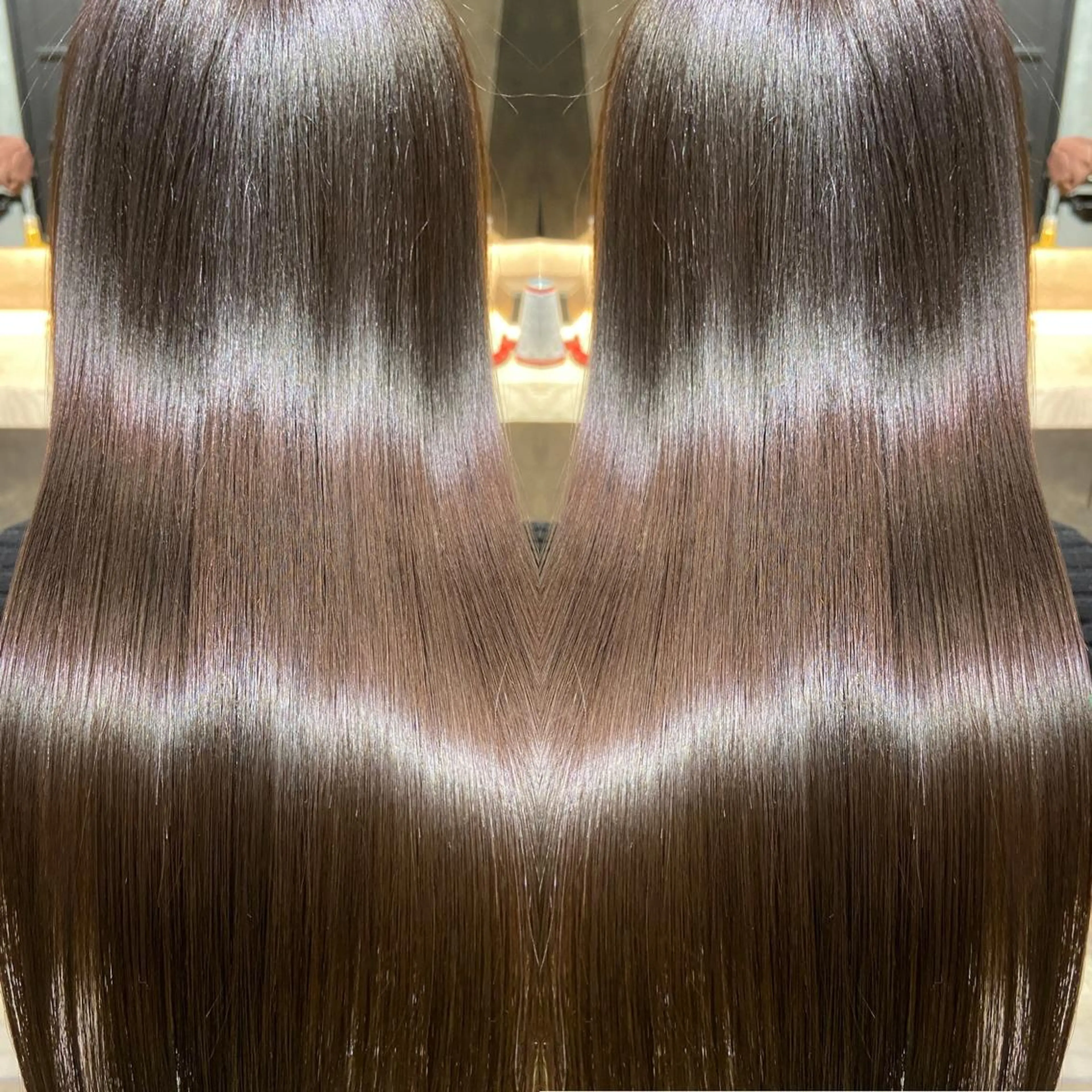 セミロング カラー 髪質改善 縮毛矯正 カット ヘアカラー トリートメント ツバサ 髪質改善のヘアスタイル