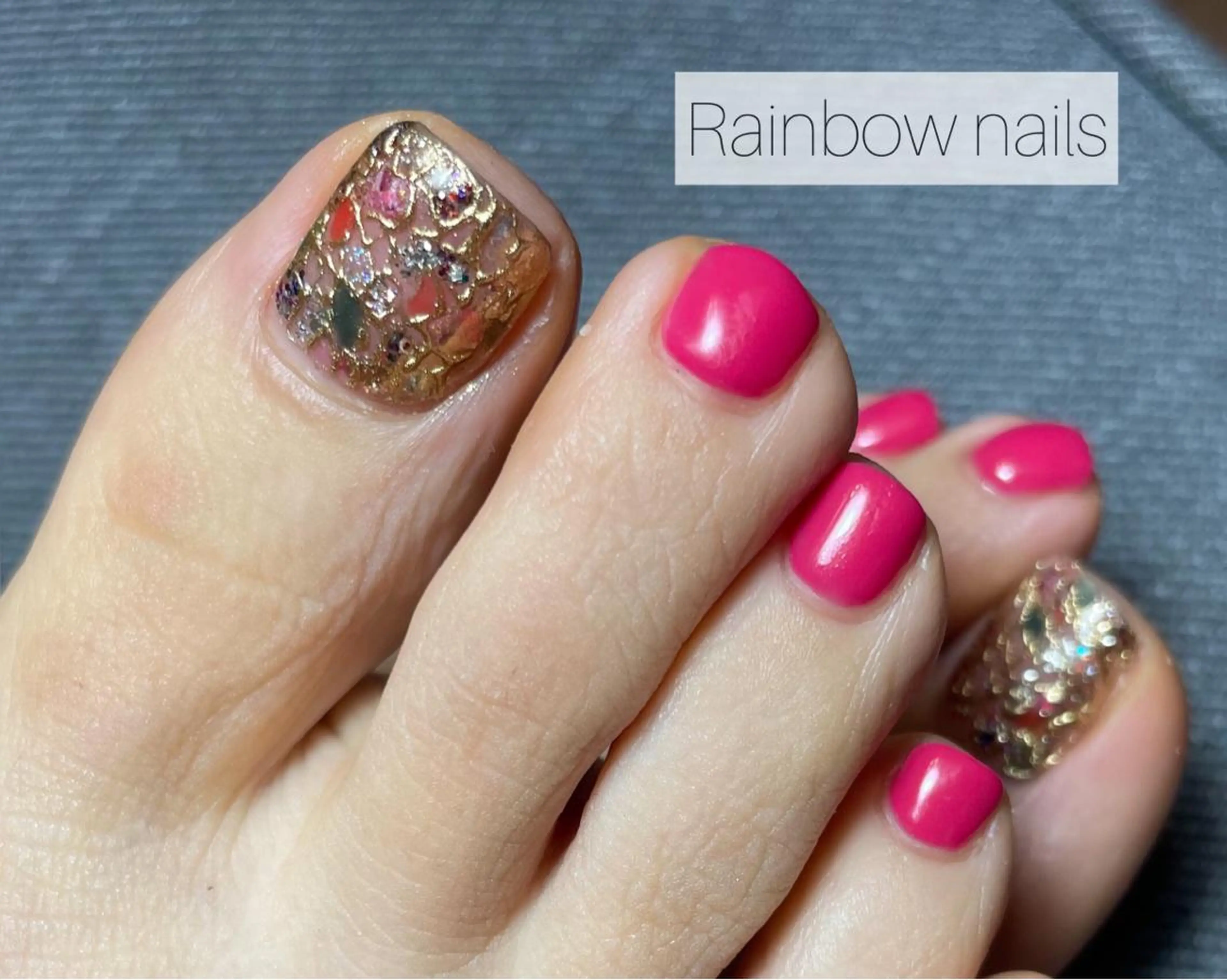 ネイル Rainbow nailsくろちゃんのネイルデザイン