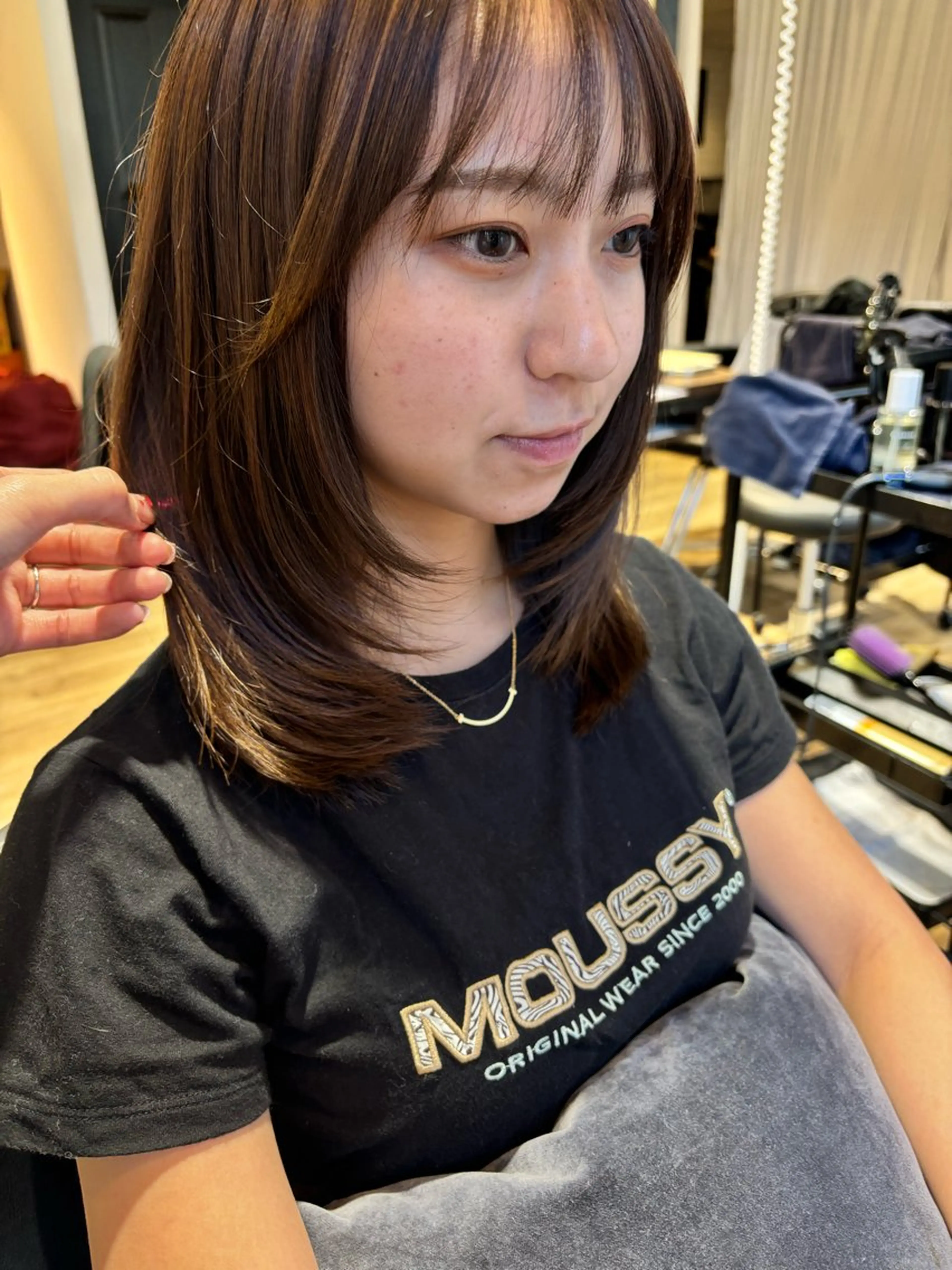 ミディアム カット ヘアカラー トリートメント 🍒ばばみさき/ マンツーマン施術🍒のヘアスタイル