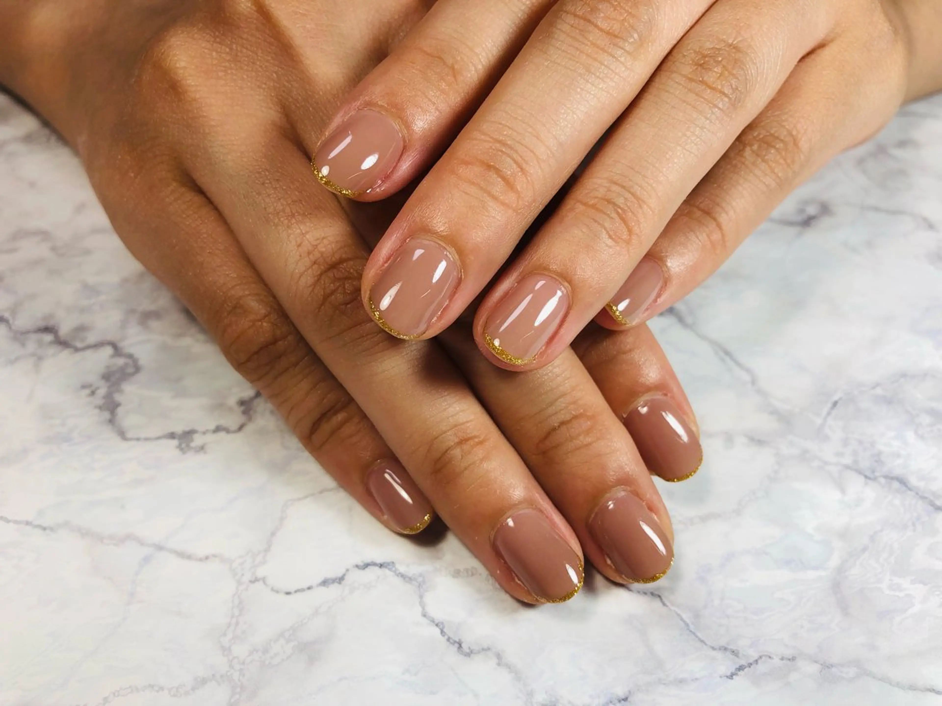 ネイル ゴールド ラメ(グリッター) M&Y nailsalonのネイルデザイン