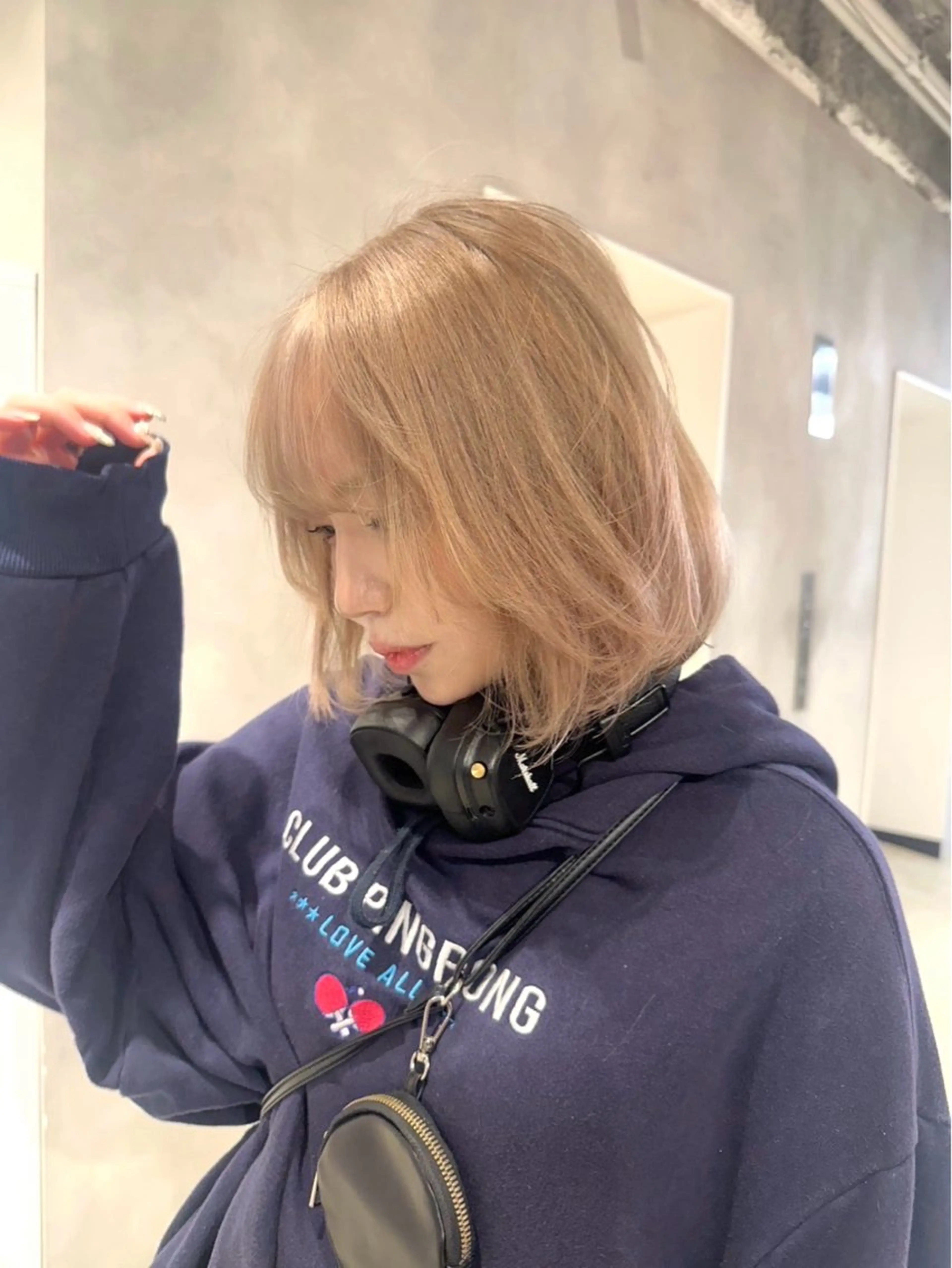 ショート カラー ベージュカラー ブリーチ ホワイトベージュ ボブ カット ヘアカラー トリートメント ハイトーン/ショート /akane🐰♥️のヘアスタイル