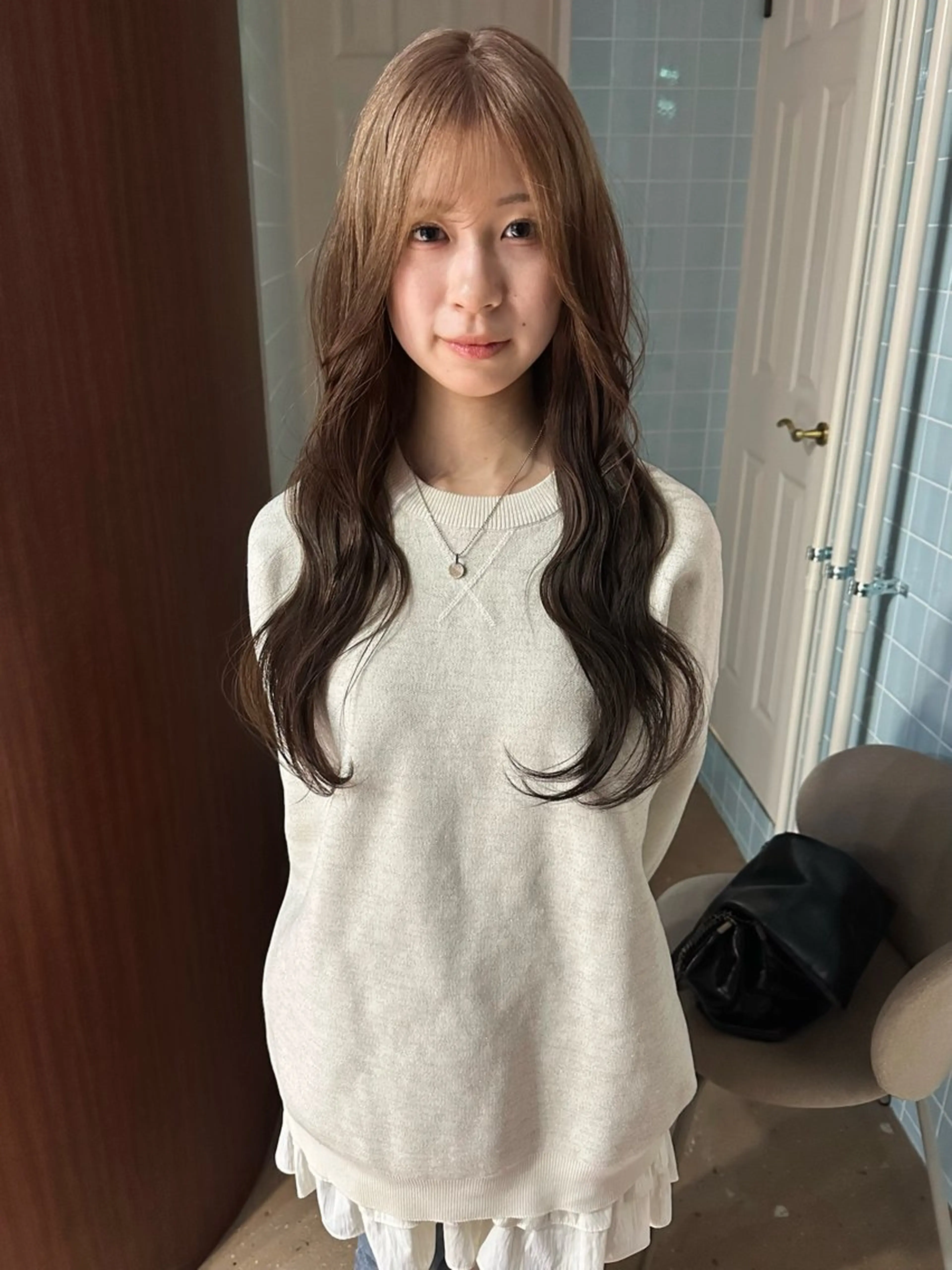 ロング カラー ブリーチ デザインカラー レイヤーカット カット ヘアカラー トリートメント エクステ ウルフ/レイヤー/ 渋谷🔮Yudaiのヘアスタイル