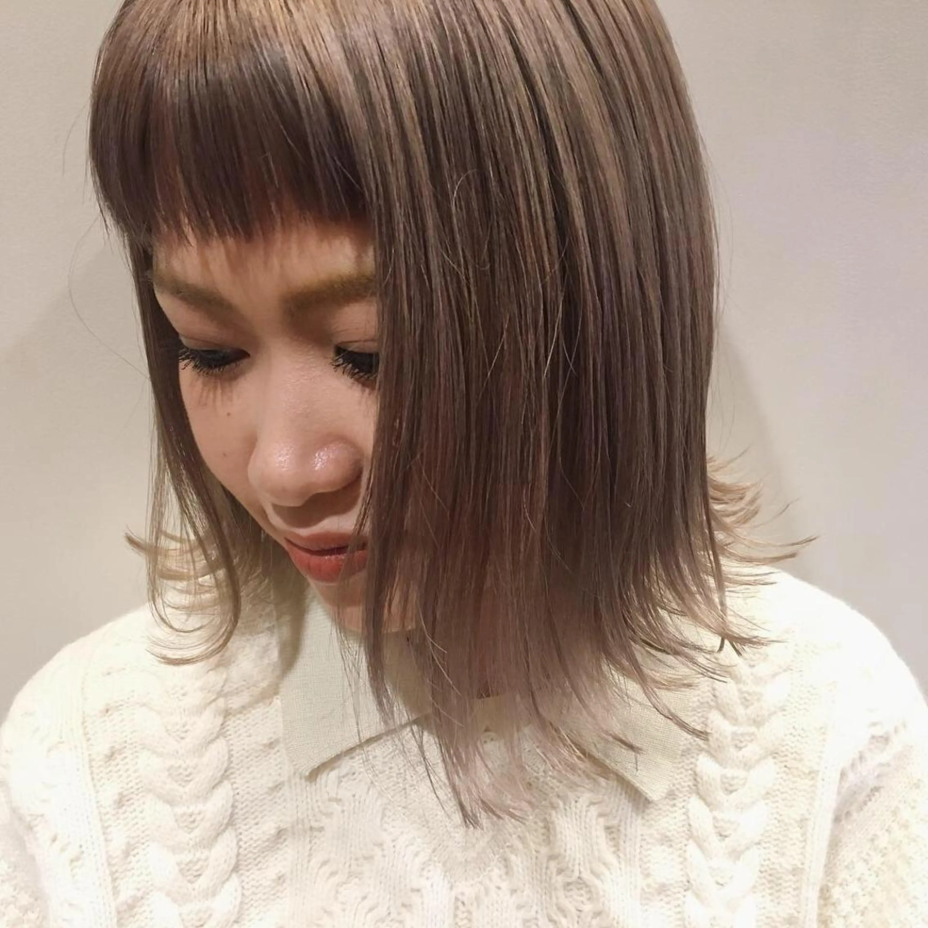 ミディアム カラー la fith所属・rico_by ヘアとアイブロウのヘアスタイル