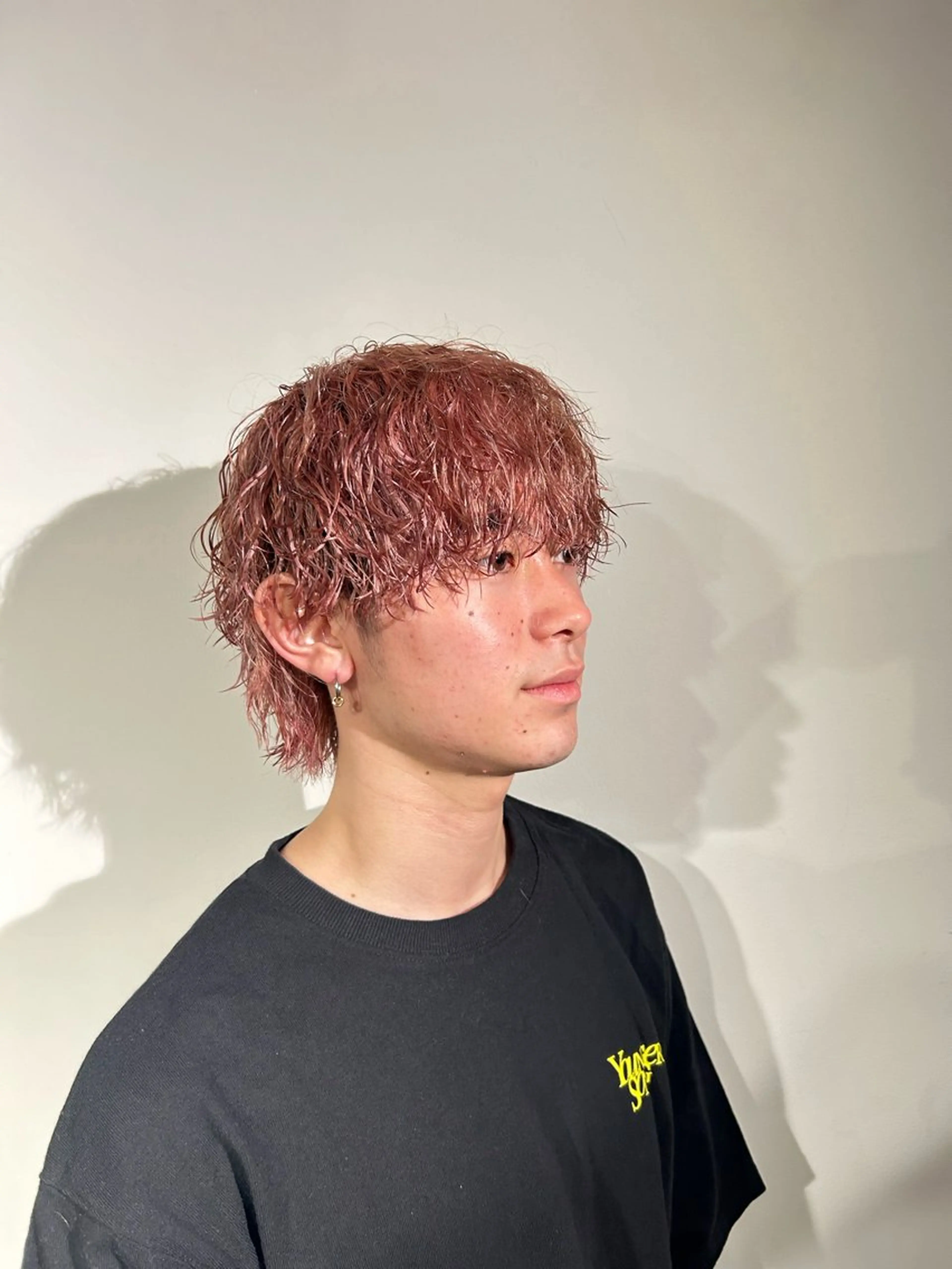 ショート パーマ メンズ センターパート ダウンパーマ カルマパーマ メンズ韓国風 マッシュ カット become men's hair 名駅店所属・名駅/フェザーパーマ 韓国ヘア/森岡のヘアスタイル