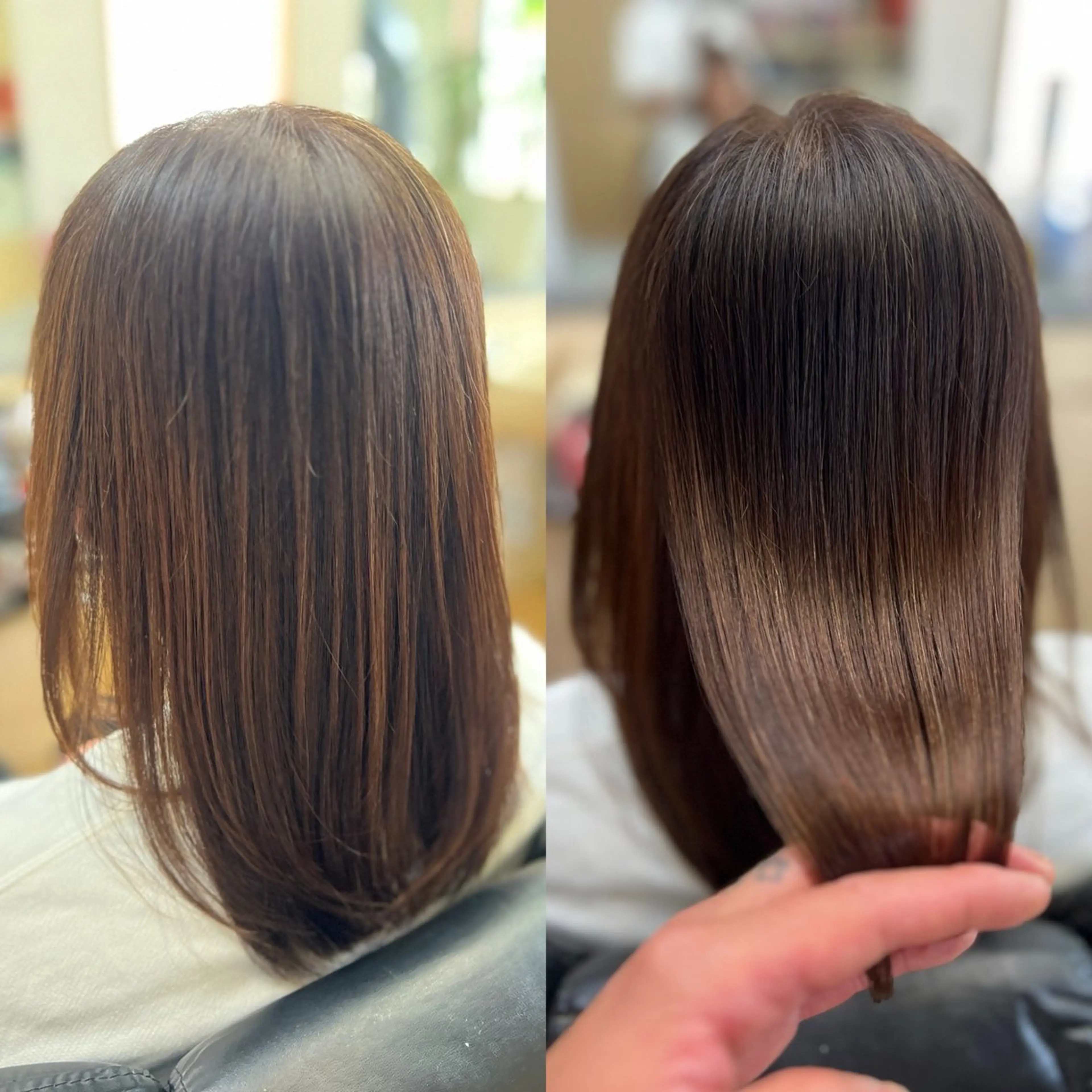 ミディアム 縮毛矯正 トリートメント Aile所属・酸性ストレート／カラ ー/山下高明のヘアスタイル