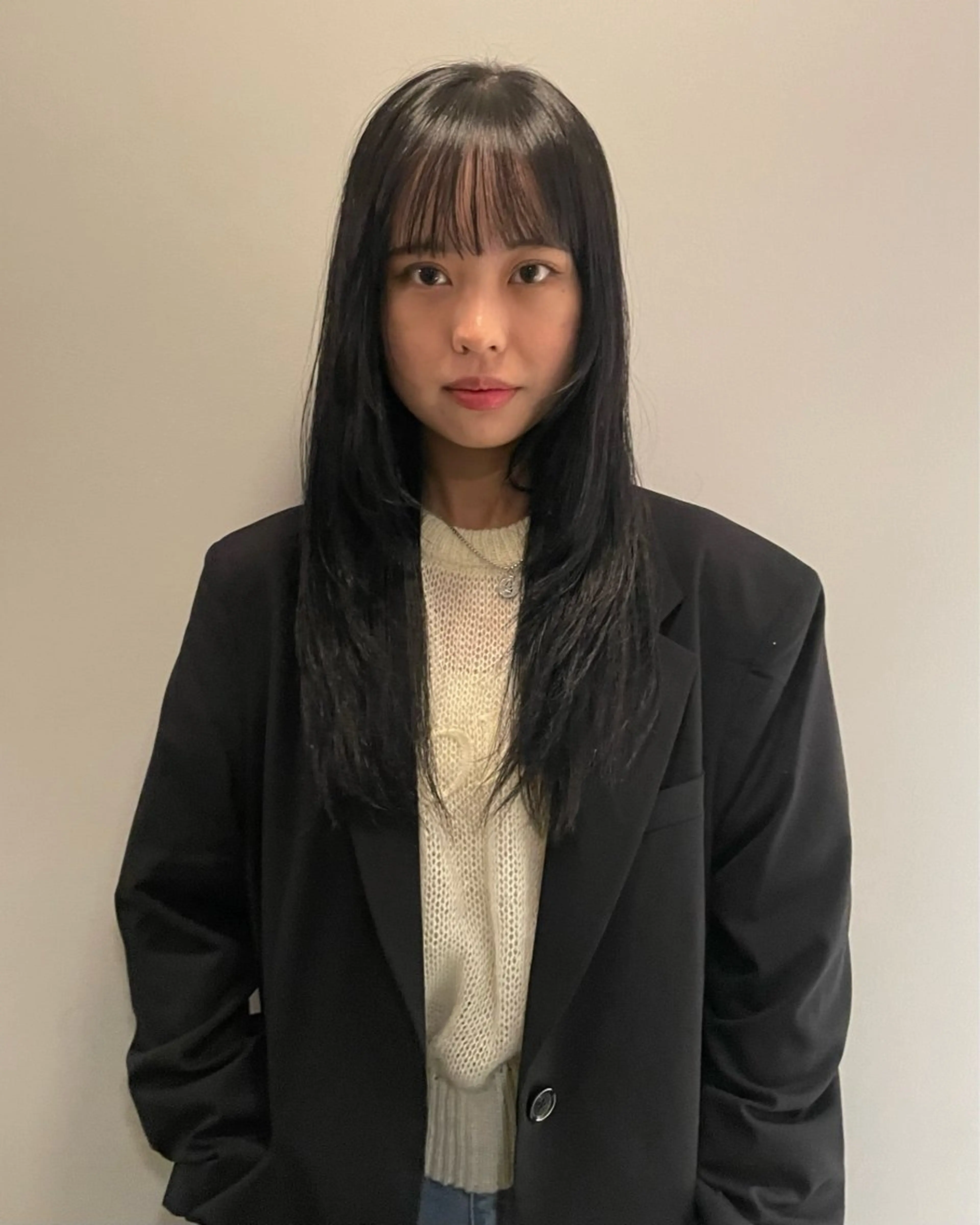 ロング カラー 黒髪 ブルーカラー ブルーブラック 透明感カラー ネイビーカラー 原宿/ケパーマ 🧺ユウマのヘアスタイル