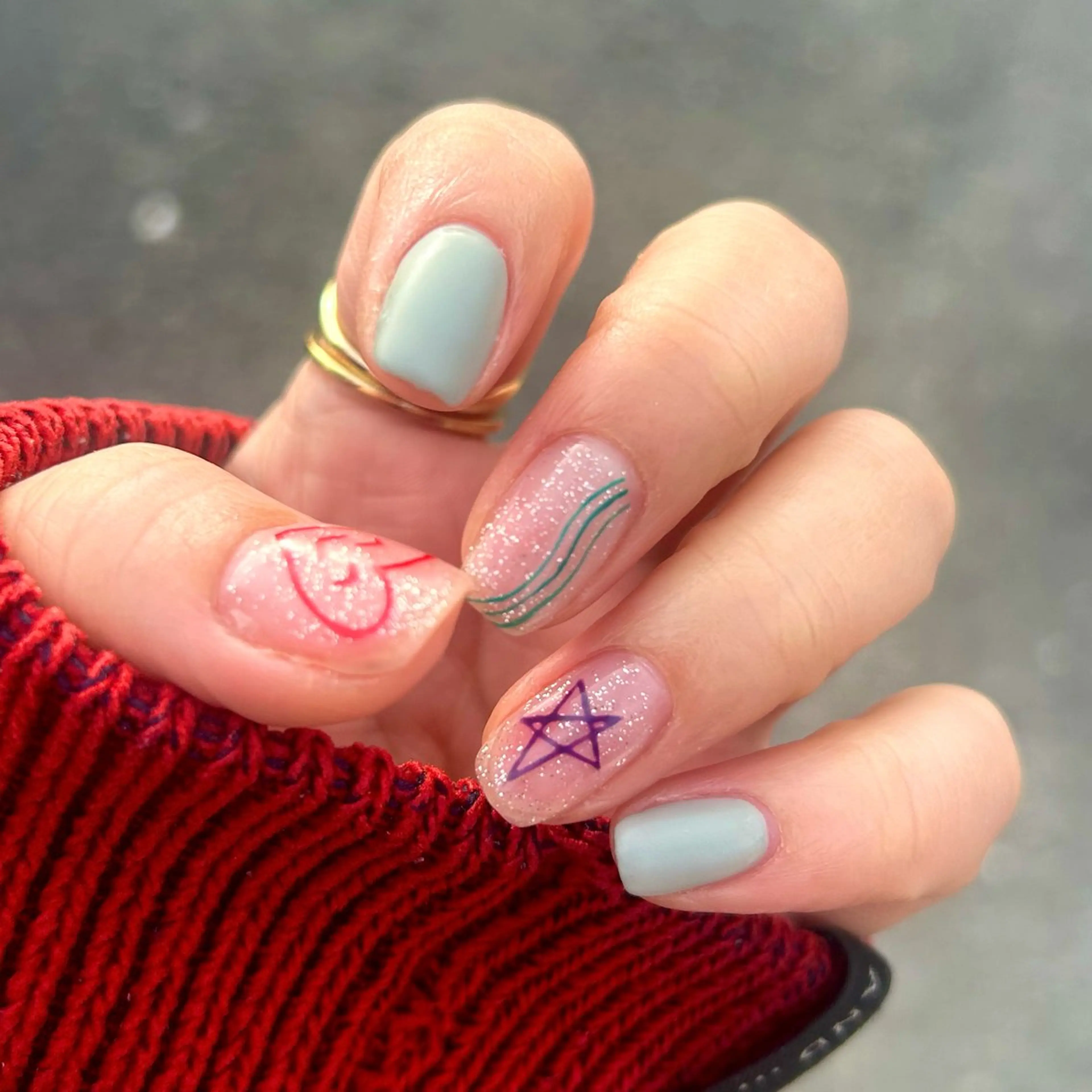 【ハンド💅✨/アート6本】持ち込みデザインOK 🎨🩵（オフなし）※補足は必ずご確認くださいの写真