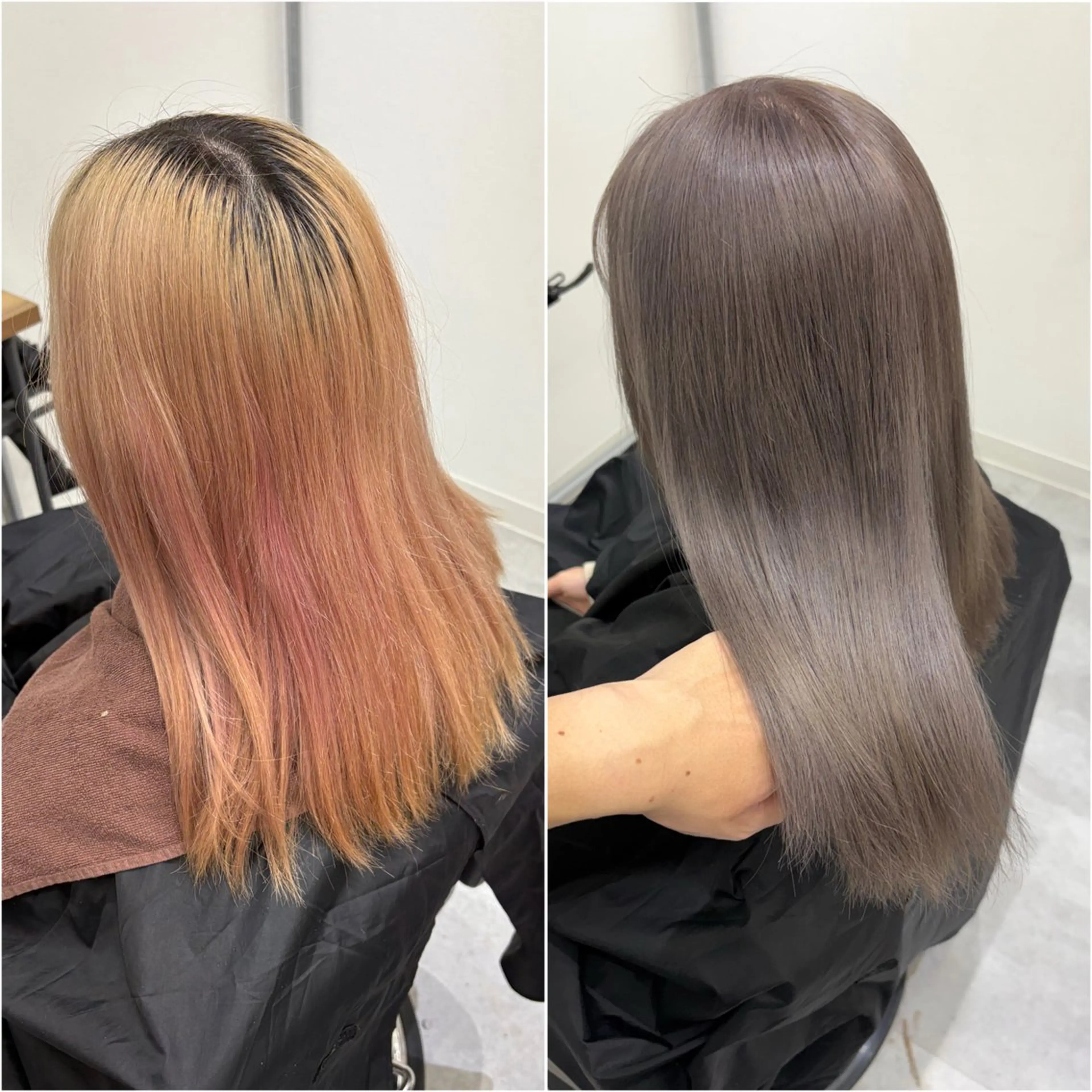 セミロング 髪質改善 トリートメント ヘアカラー KEISUKE/ 艶カラー🧡エクステのヘアスタイル