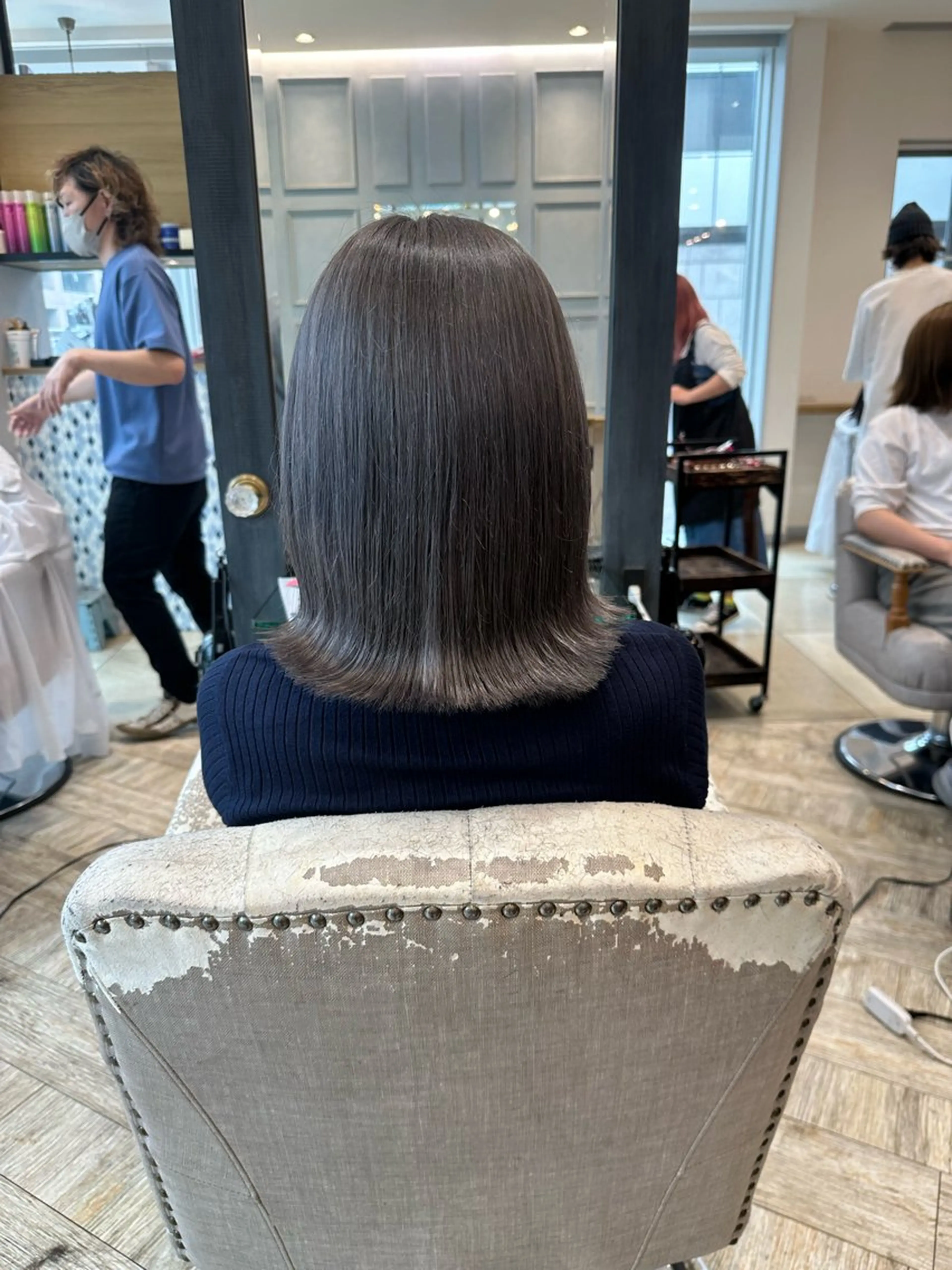 ミディアム カット ヘアカラー 川上有海 🦋透明感カラー🦋のヘアスタイル