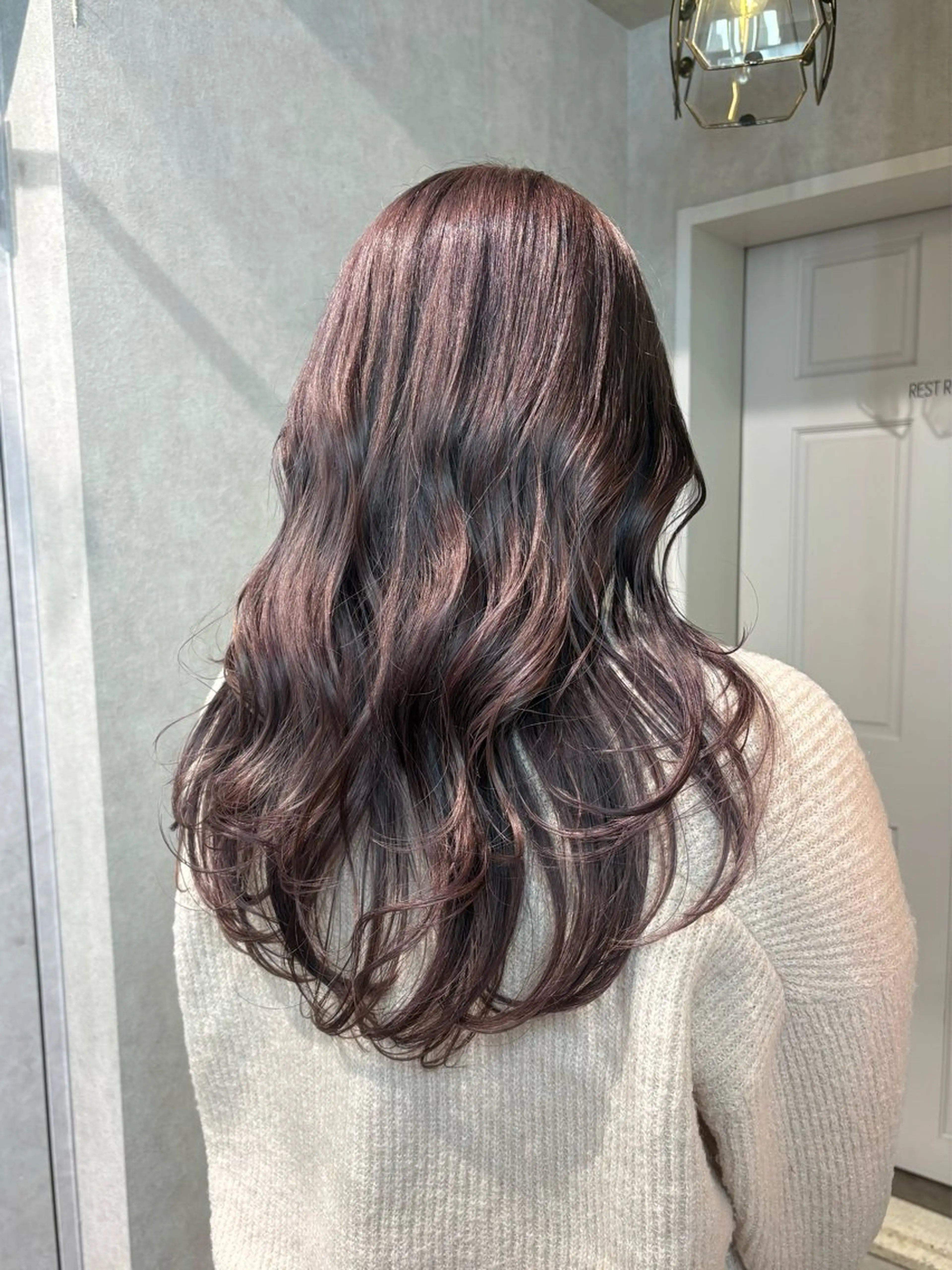 ロング カラー グレージュ ラベンダーカラー ラベンダーグレージュ ラベンダーグレー ヘアカラー 艶ハイトーン/ 輝保🤍✨のヘアスタイル