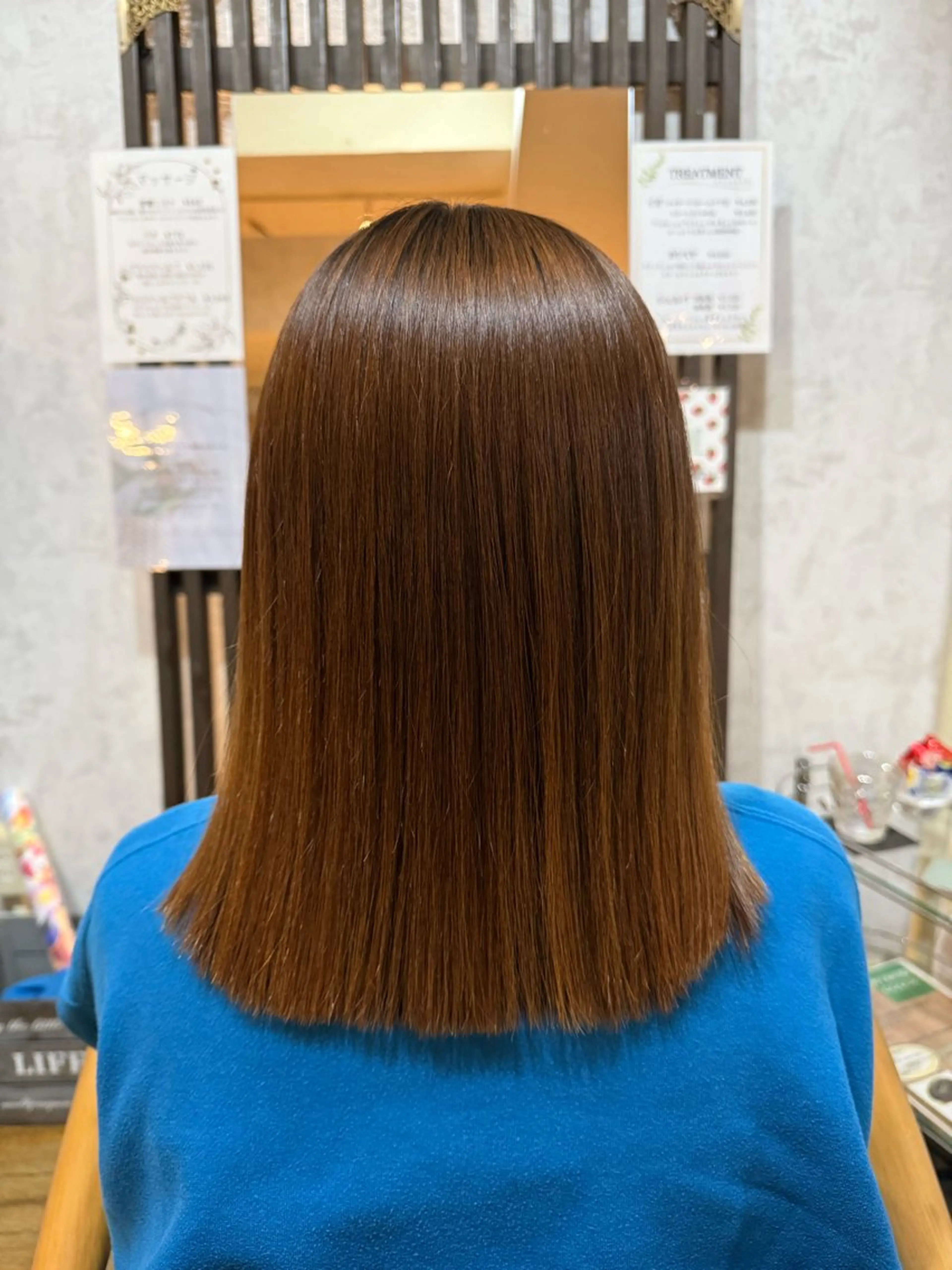 ミディアム カラー 髪質改善 トリートメント ヘアメイクリアン所属・小松 莉夏子のヘアスタイル