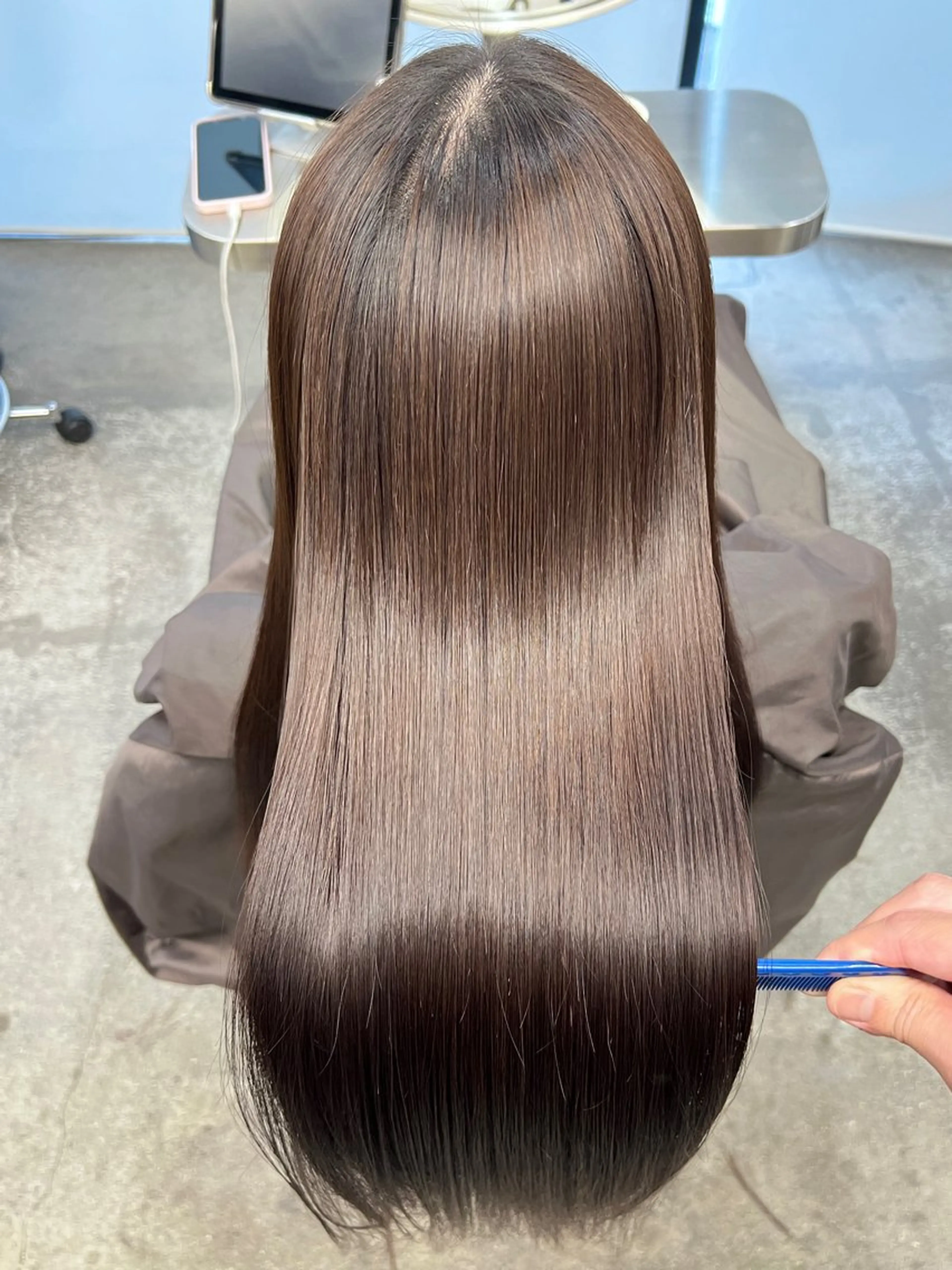 ロング 縮毛矯正 カット 縮毛矯正 トリートメント 前髪/顔まわりカット 艶髪/髪質改善/縮毛のヘアスタイル