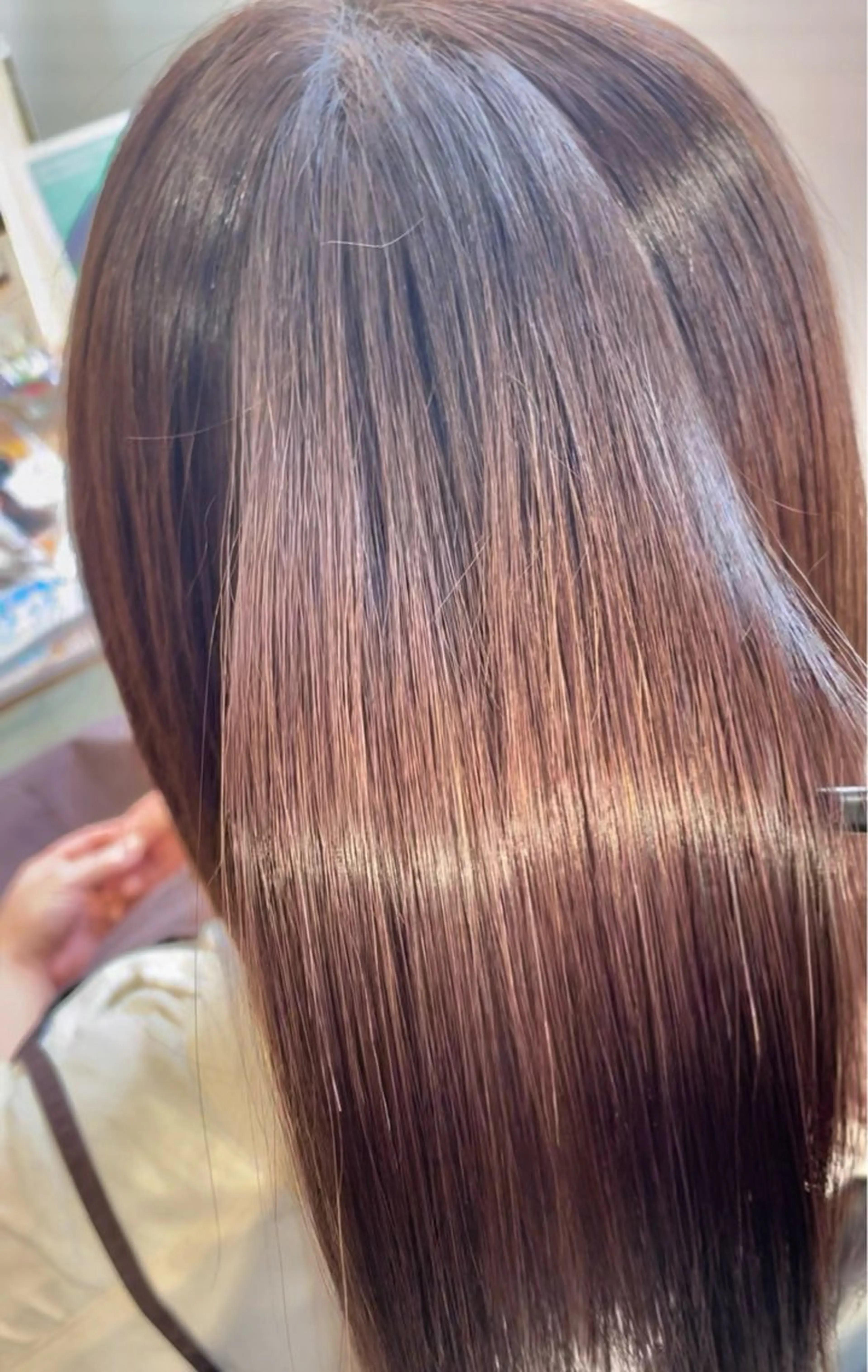 ロング ロング 長町/酸性ストレート /曲がる縮毛矯正のヘアスタイル