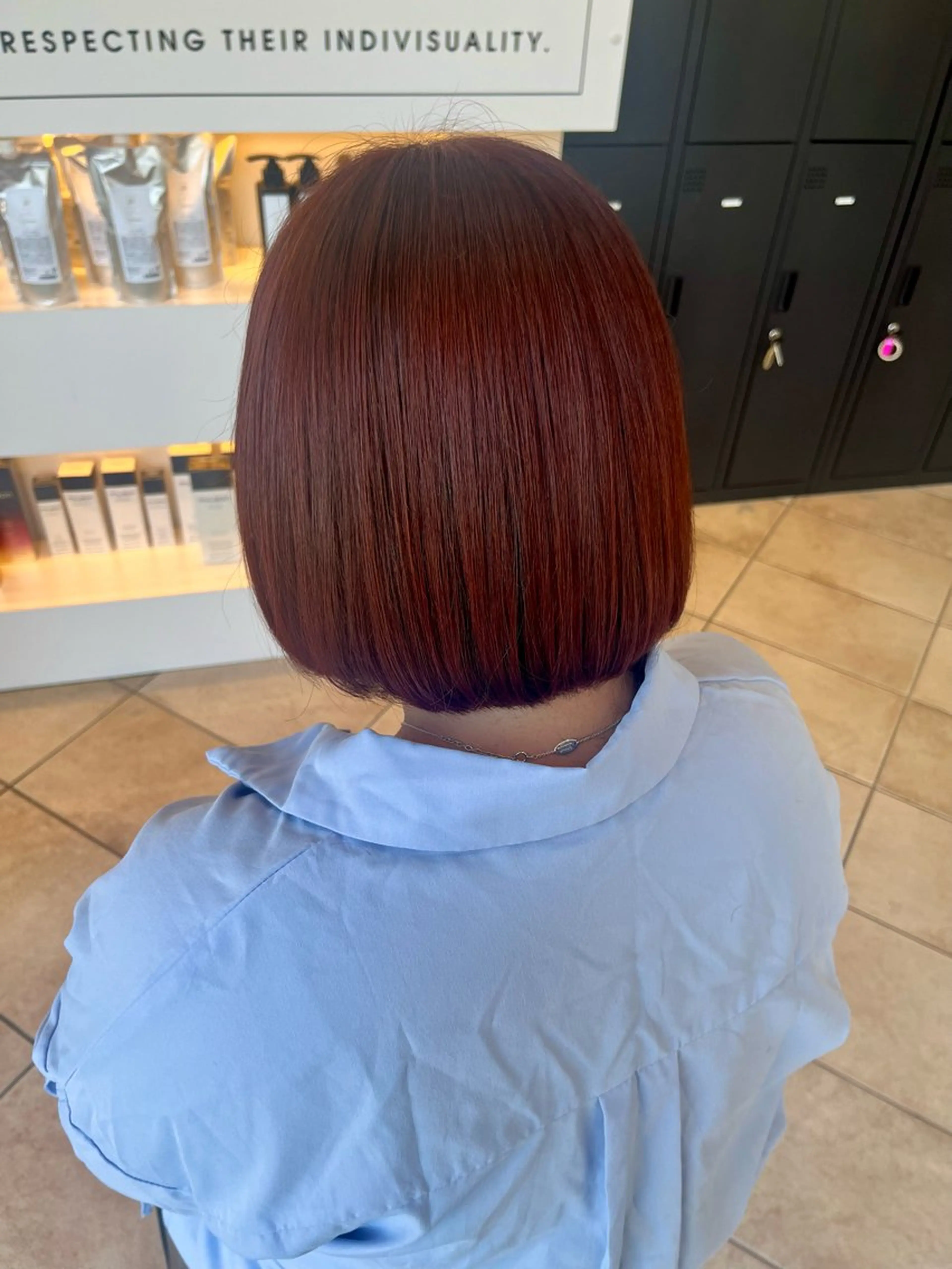 【ダメージレスカラー🤞🏻💙】艶と手触り重視のうる艶カラー💫 艶髪/暖色カラー/チェリーレッド/アッシュカラーの写真