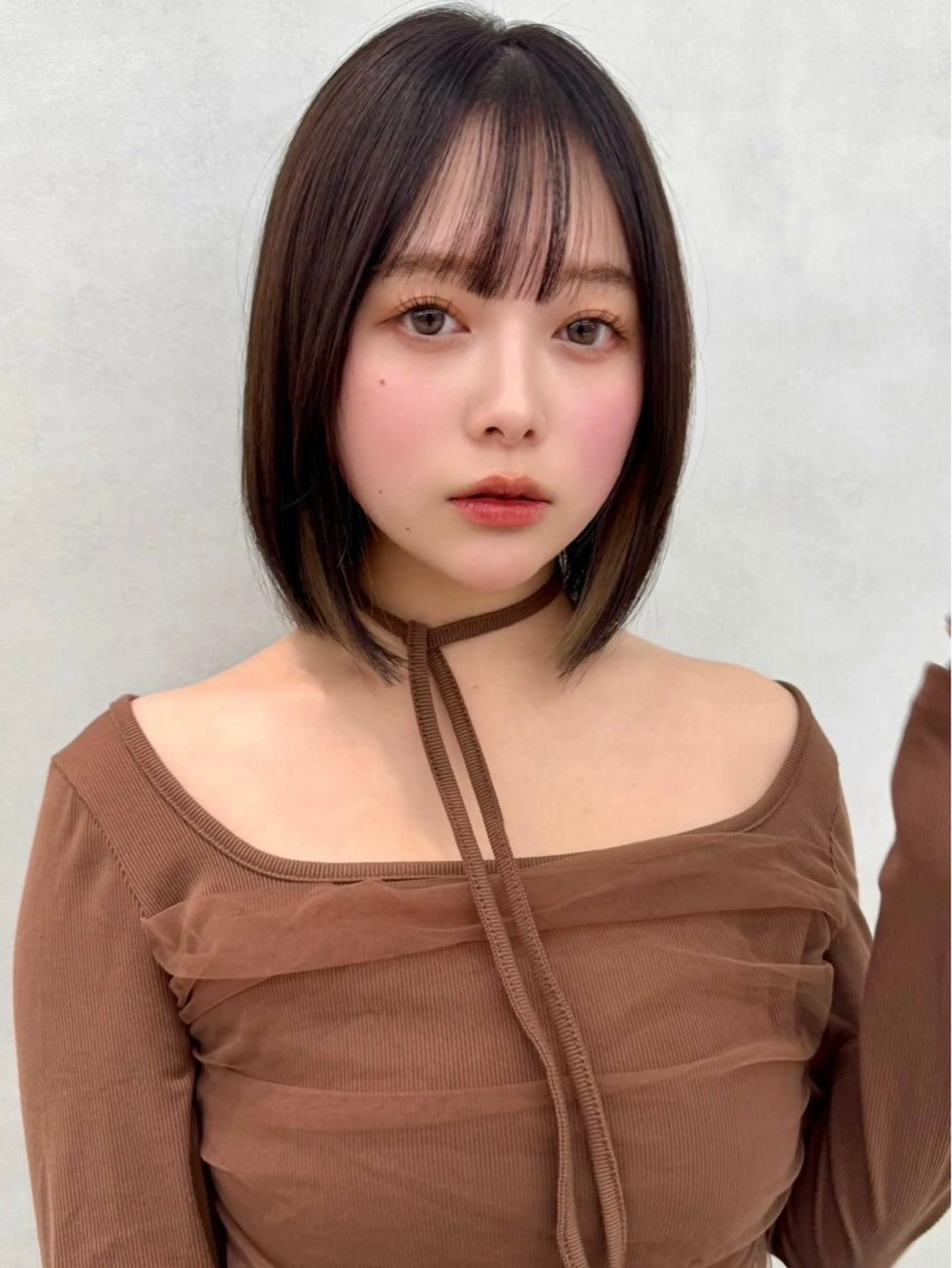 セミロング カラー カット トリートメント 🇰🇷韓国レイヤー ケアカラー／田川佑紀のヘアスタイル