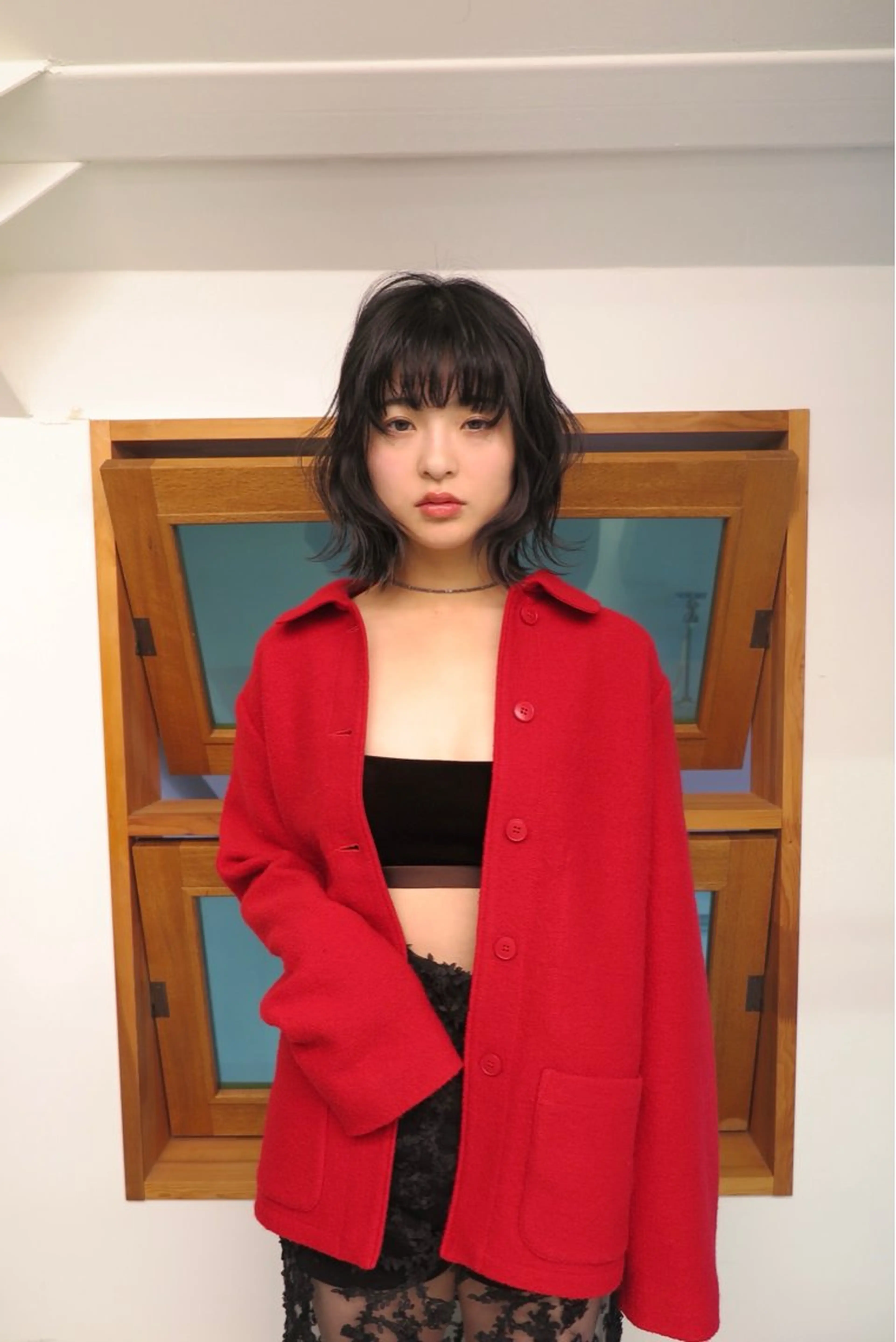 ミディアム カラー 似合わせカット yuna / tsunaguのヘアスタイル