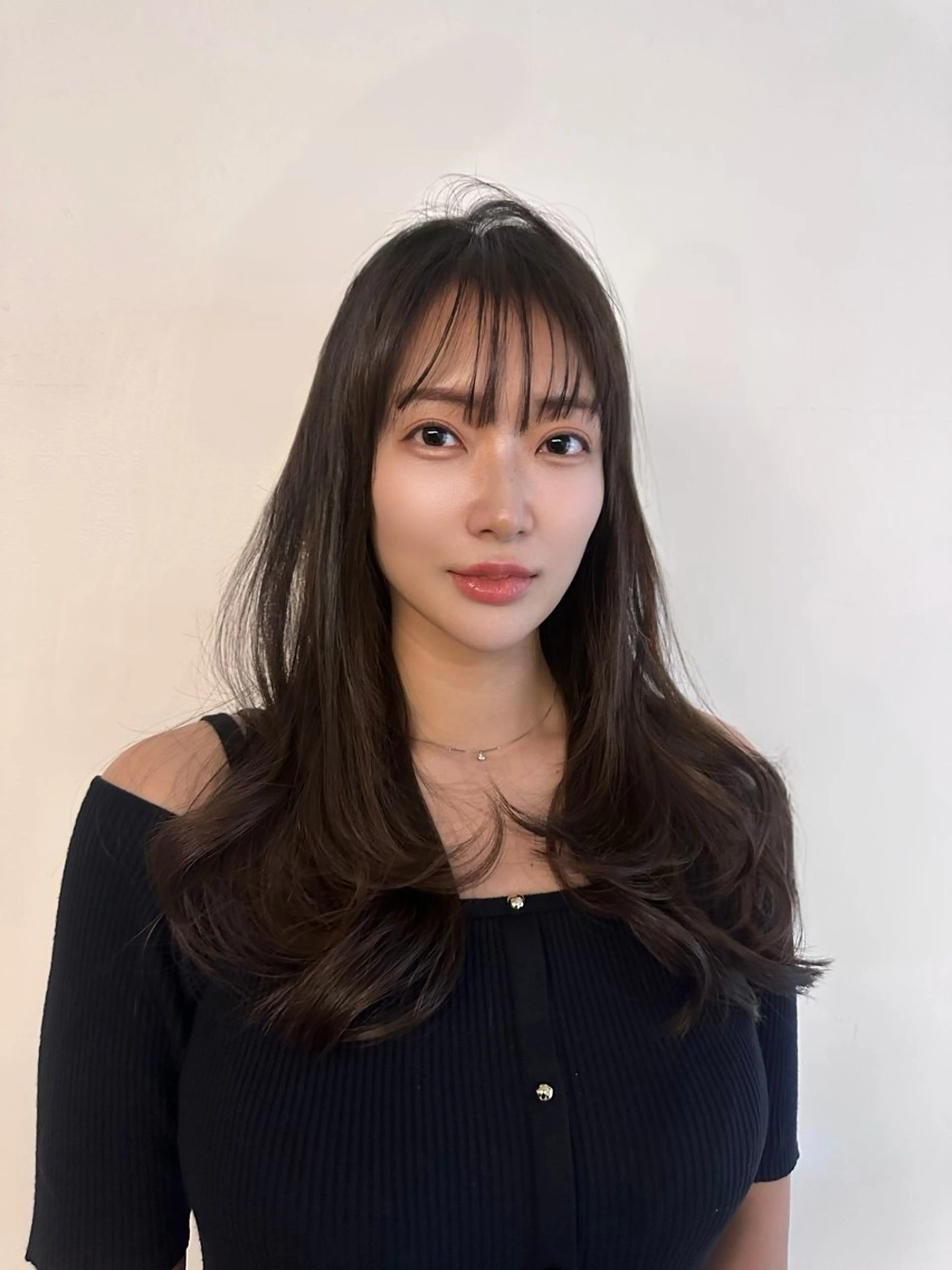 ロング 中嶋蓮 透明感カラー韓国ヘアのヘアスタイル