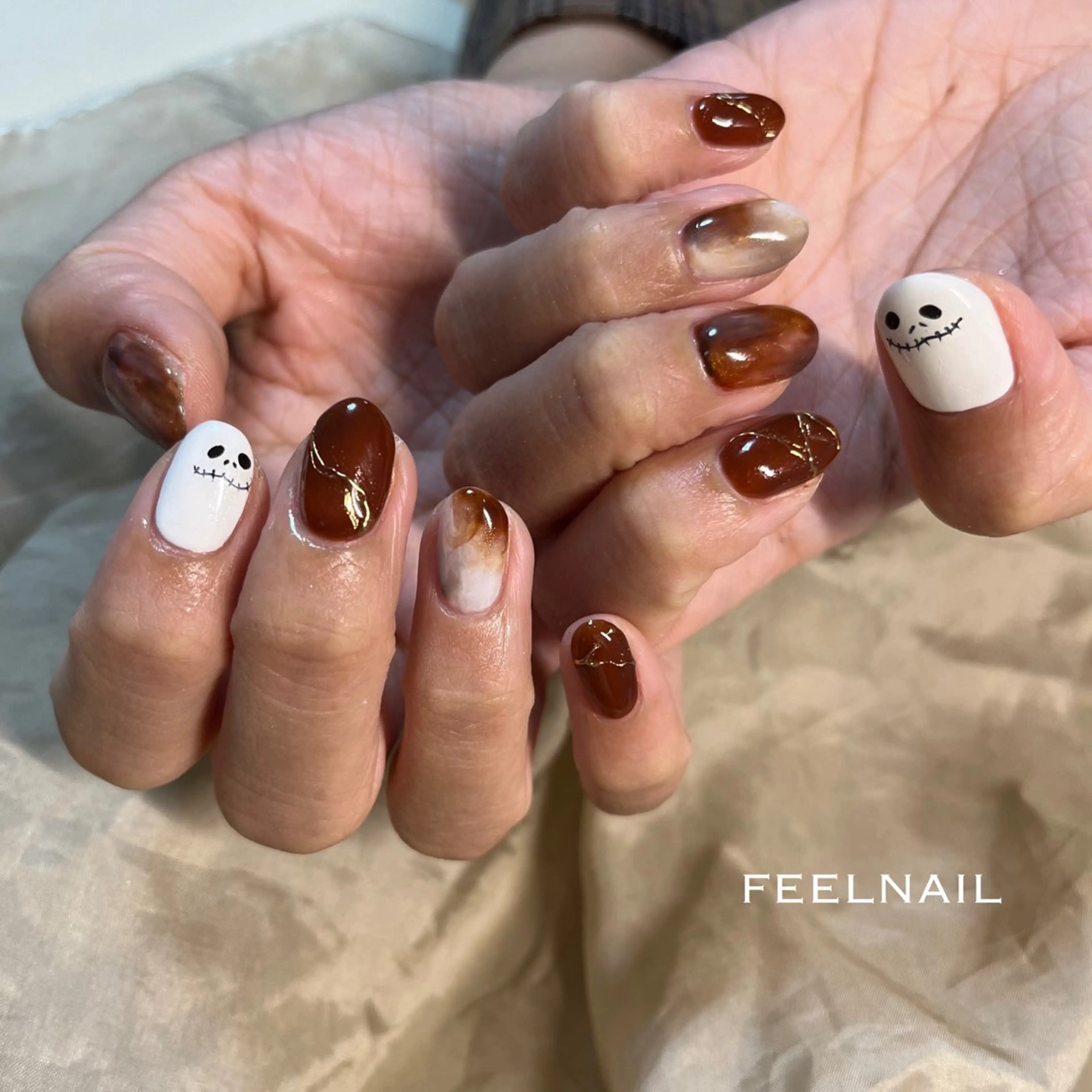ネイル ハロウィン 近藤 あみのネイルデザイン