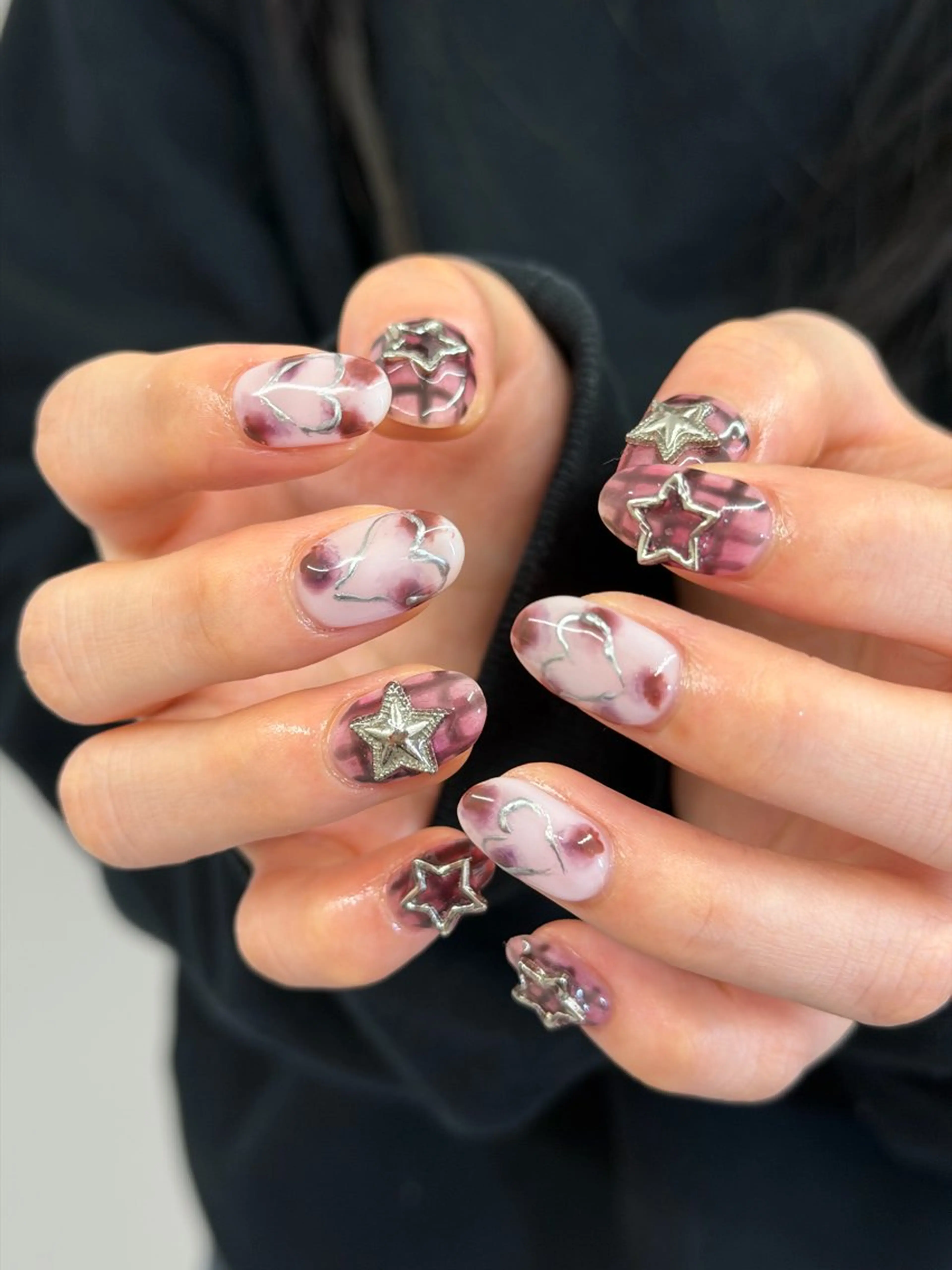 ネイル ジェルネイル マグネットネイル ニュアンスネイル パラジェル ピンク ハンドネイル ハンドケア Bana_ Nailのその他イメージ