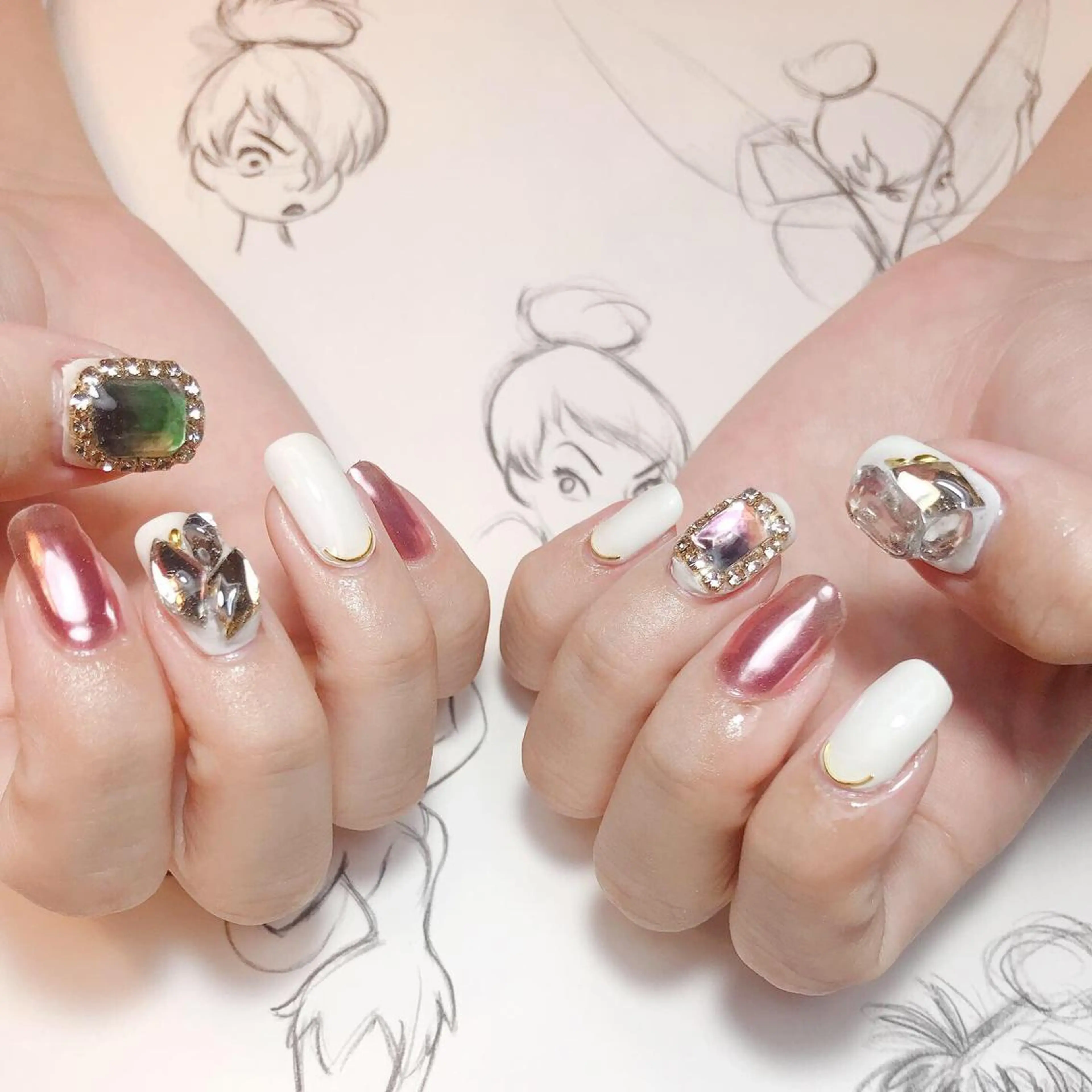 ネイル ミラーネイル owlnail /持込みデザイン専門のネイルデザイン