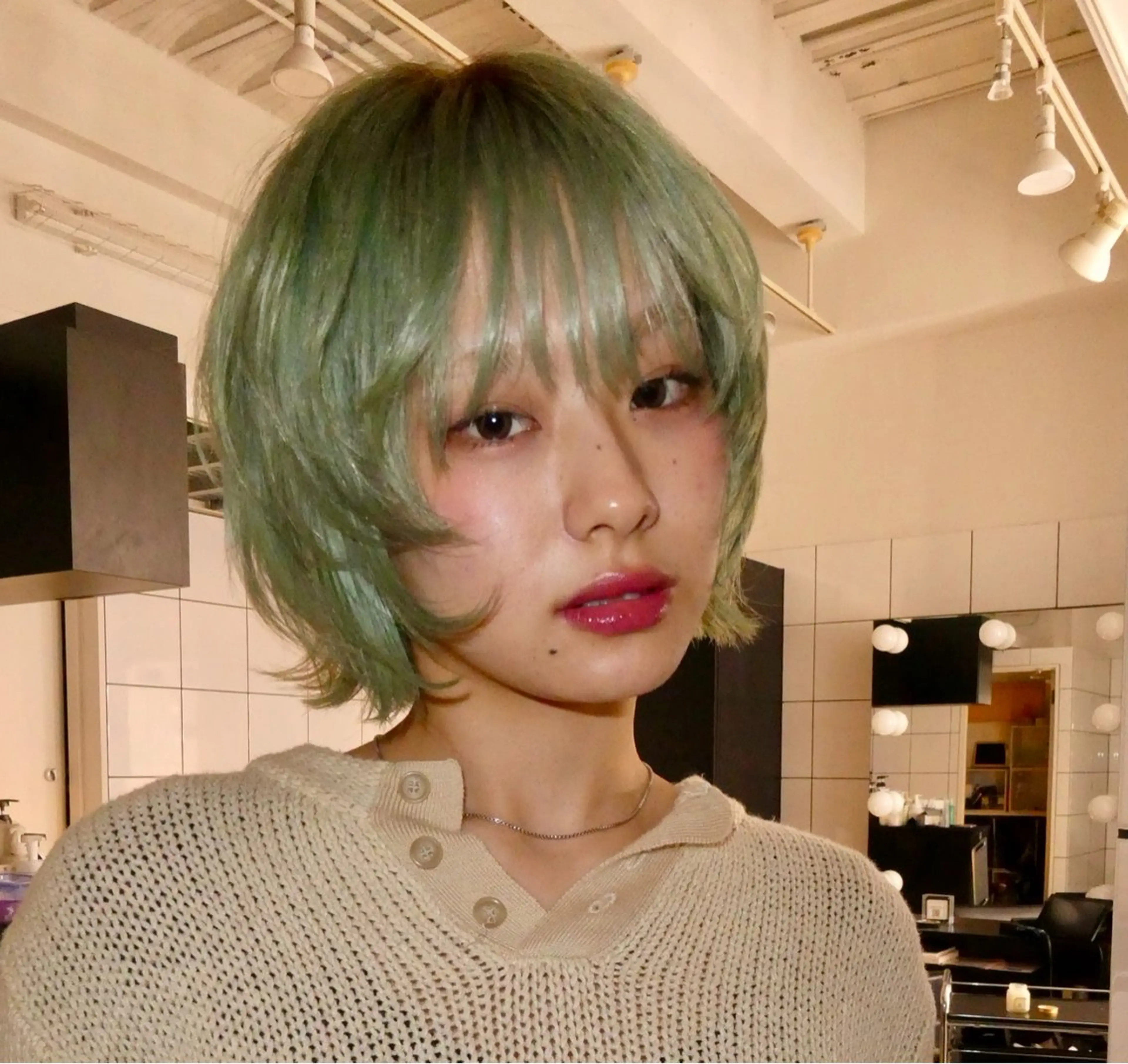 セミロング カラー ヘアカラー こだわりハイトーン/ ケアブリーチ/岸のヘアスタイル