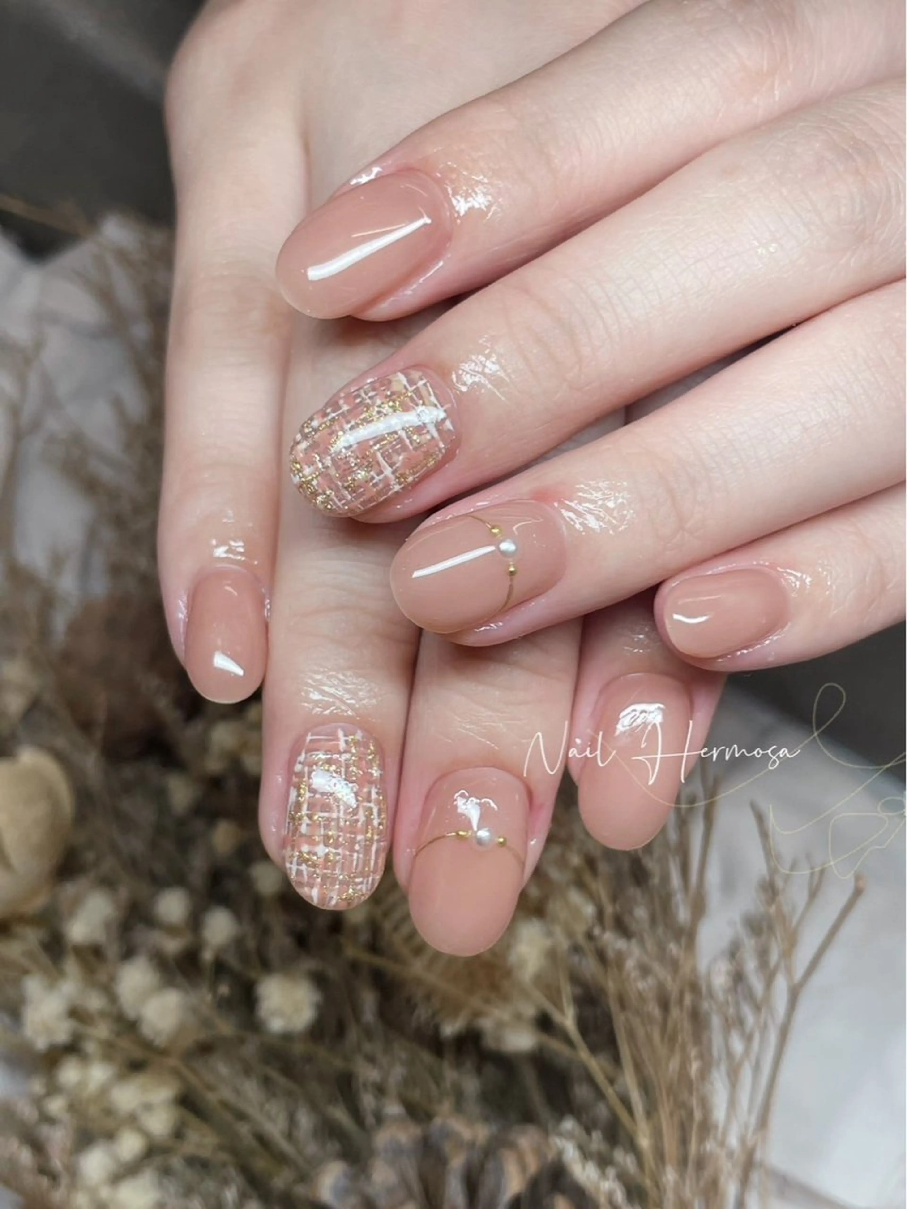 ネイル 長さ出し フラッシュネイル フットネイル ジェルネイル マグネットネイル ハンドネイル エルモサ YURIKAのネイルデザイン