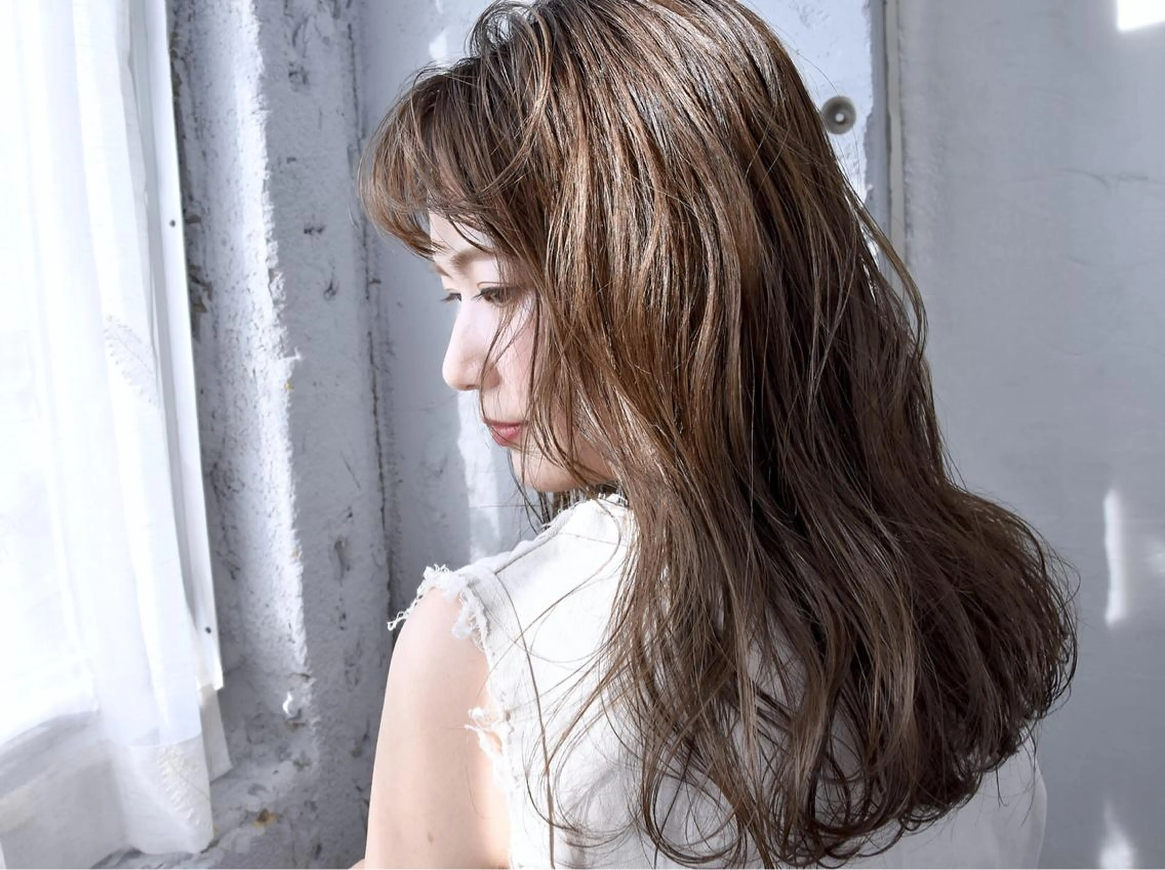 セミロング Trip 大名🌟 ブリーチなしカラーのヘアスタイル