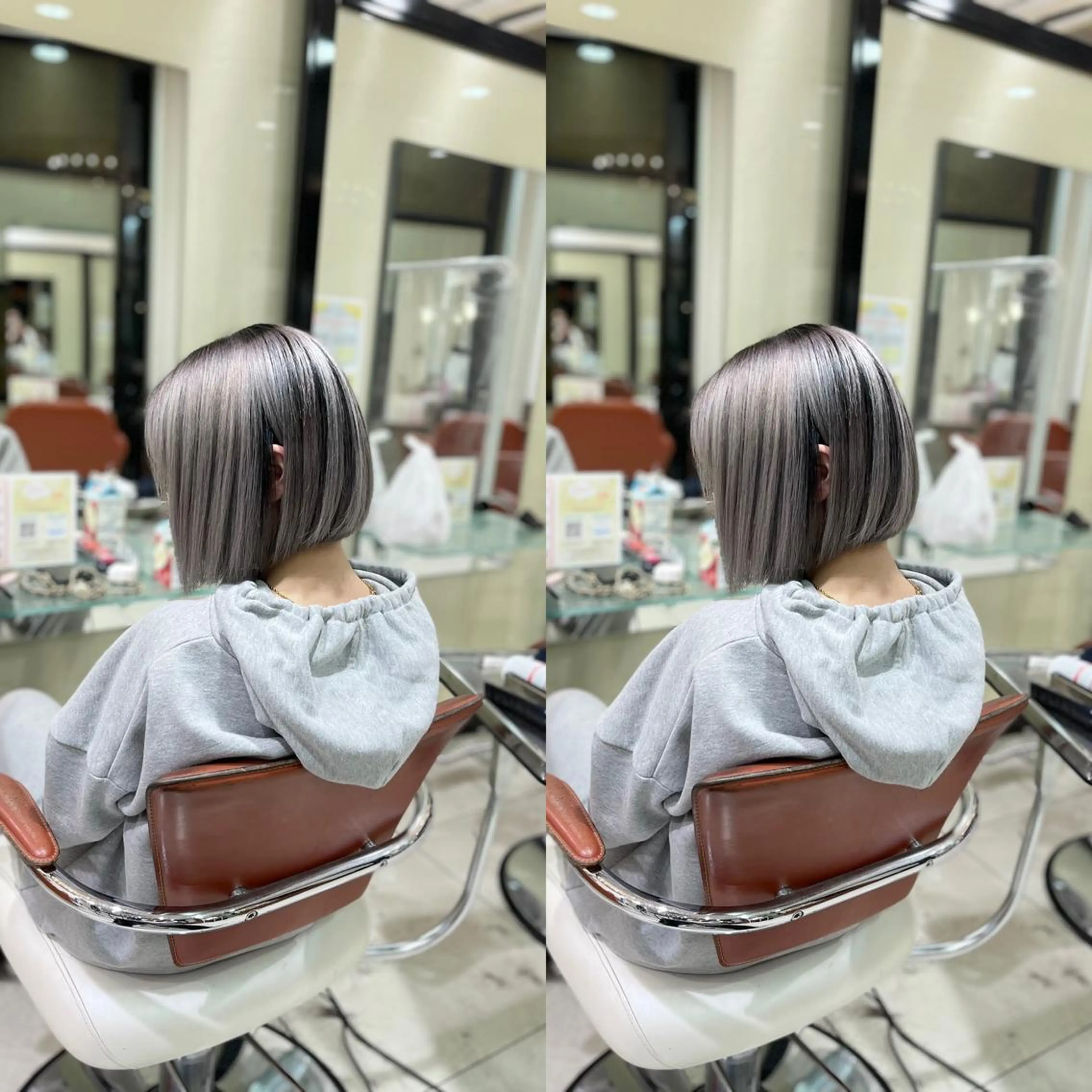 ショート カット ヘアカラー Y Uのヘアスタイル