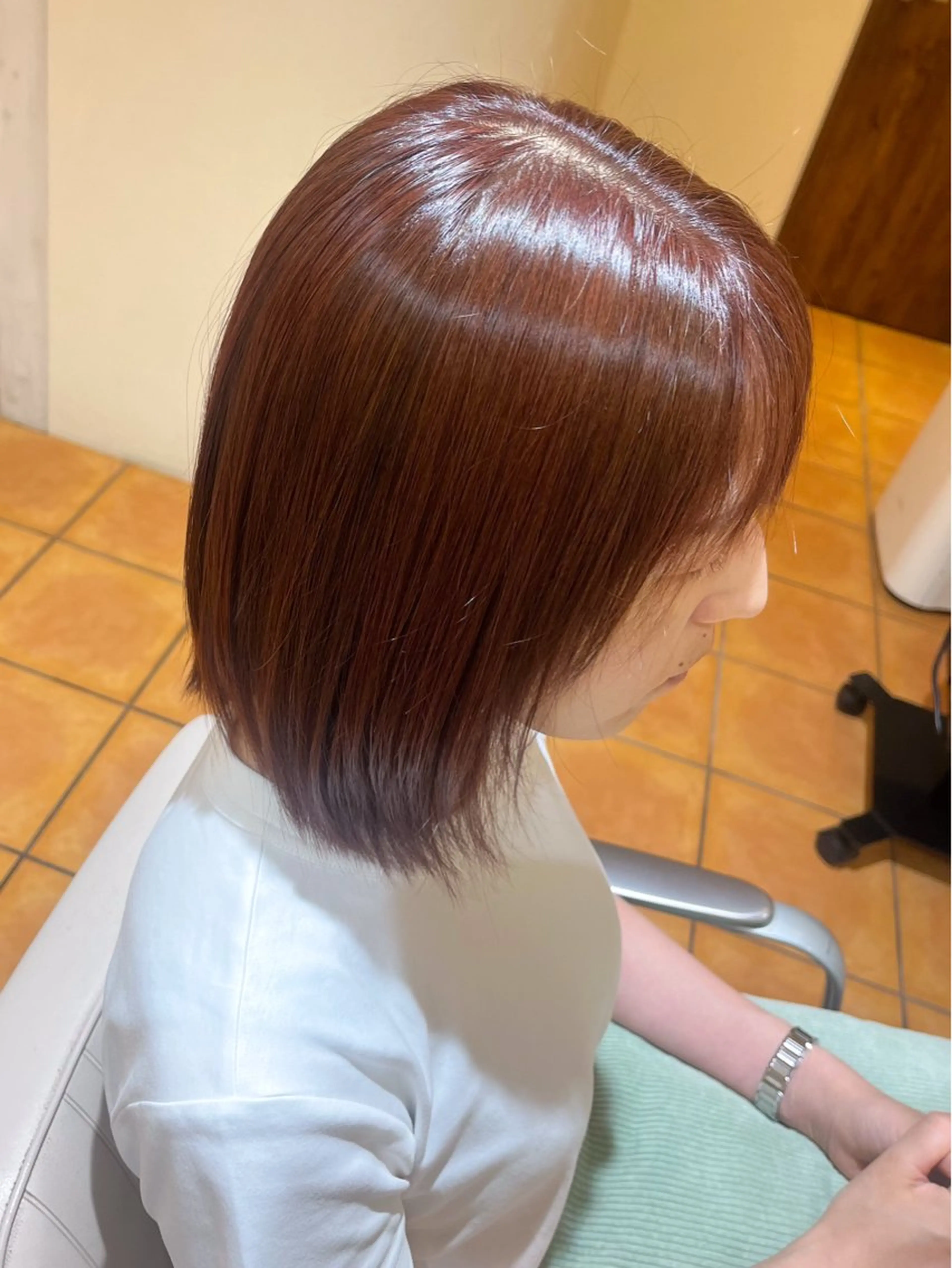 ミディアム カラー ブラウンカラー ピンクカラー ピンクブラウン aruJisu所属・細谷 麗々 / モデル募集中🌹のヘアスタイル