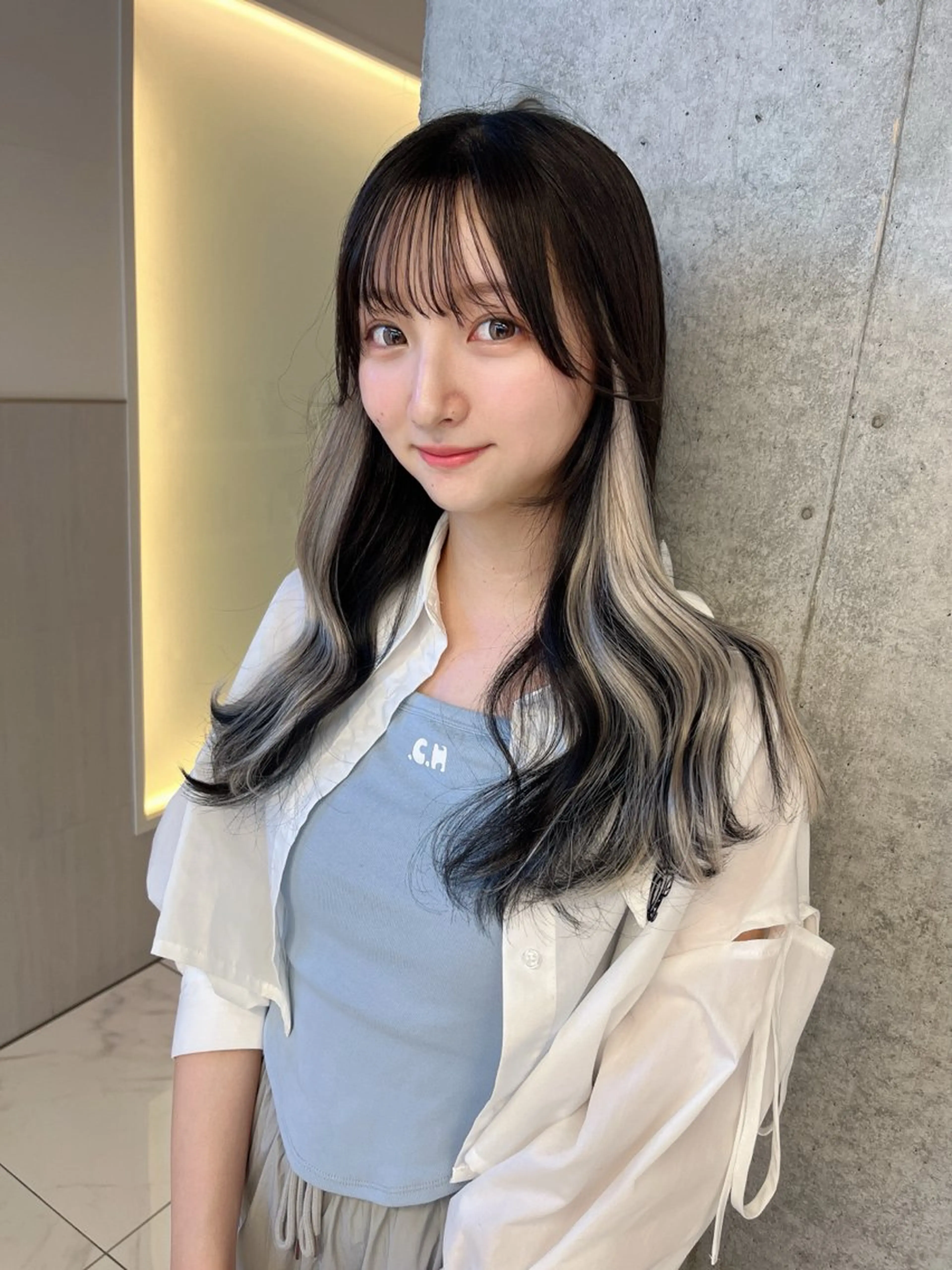 ロング エクステ エクステ りおな/エクステ /ミルクティーカラーのヘアスタイル