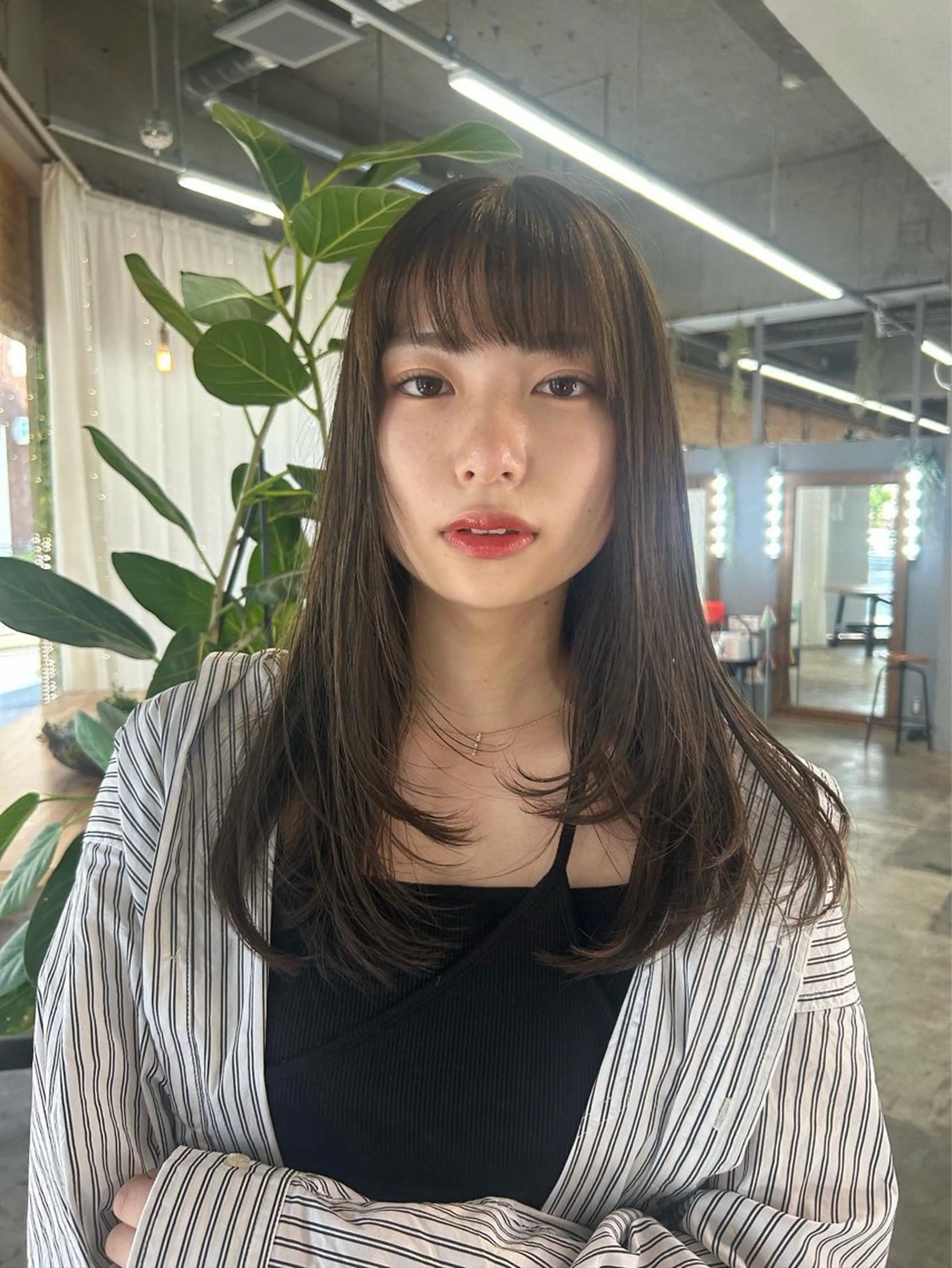 ロング カラー 顔まわりレイヤー 顔周りカット 髪質改善 レイヤーカット VISUALIST所属・小倉/レイヤー/ 顔周りカット/naoのヘアスタイル