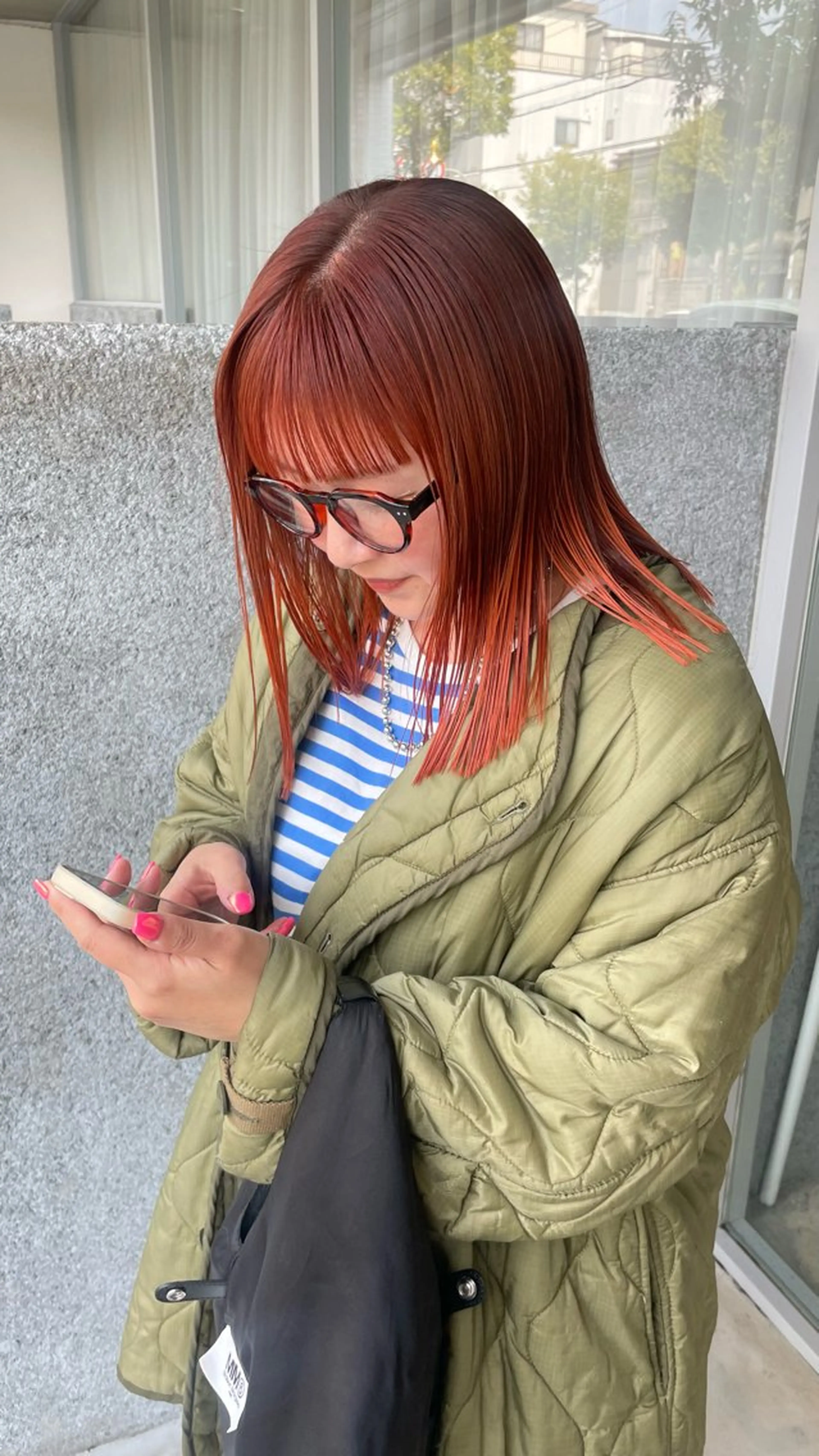 ミディアム カラー パーマ/透明感カラー 小松のヘアスタイル