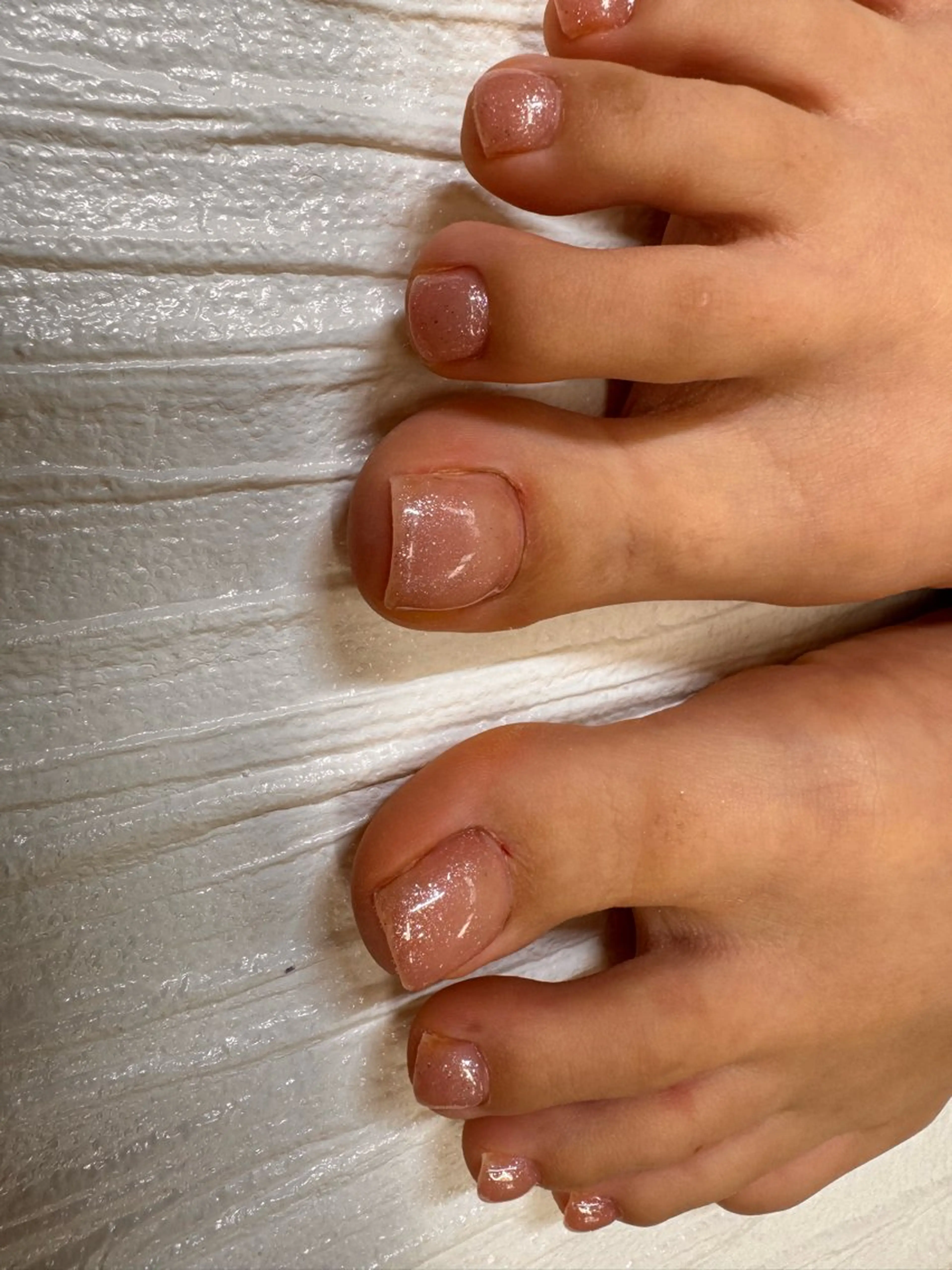 ネイル フットネイル ラメ(グリッター) ワンカラーネイル chai.上本町 UNRIのネイルデザイン