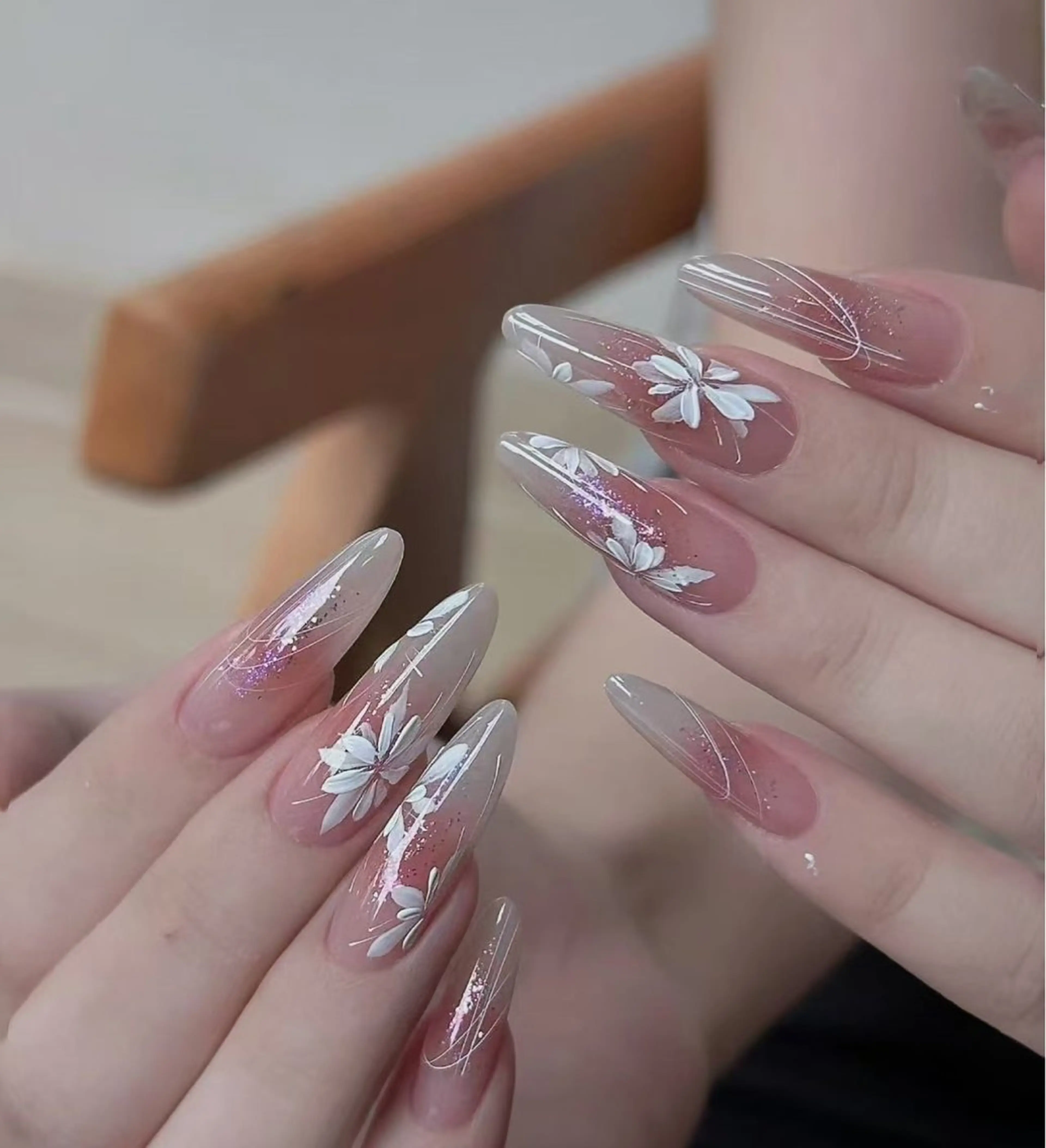 ネイル オーロラネイル フラワーネイル フットネイル フレンチネイル ジェルネイル ハンドネイル BabyYouMi ねねのネイルデザイン