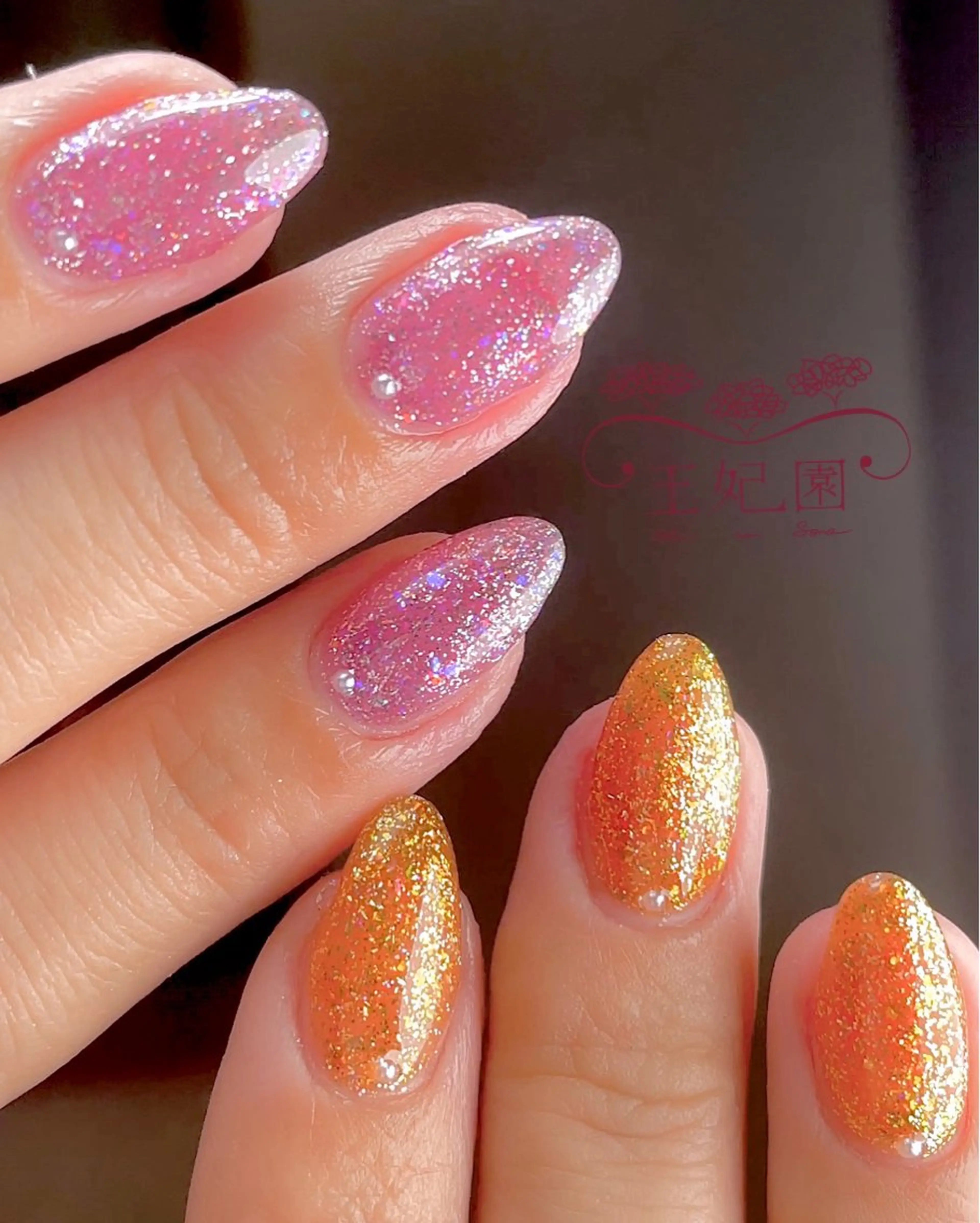 ネイル ジェルネイル ラメ(グリッター) ワンカラーネイル パラジェル ワンホンネイル nail salon王妃の園所属・王妃の園 ohinosonoのネイルデザイン