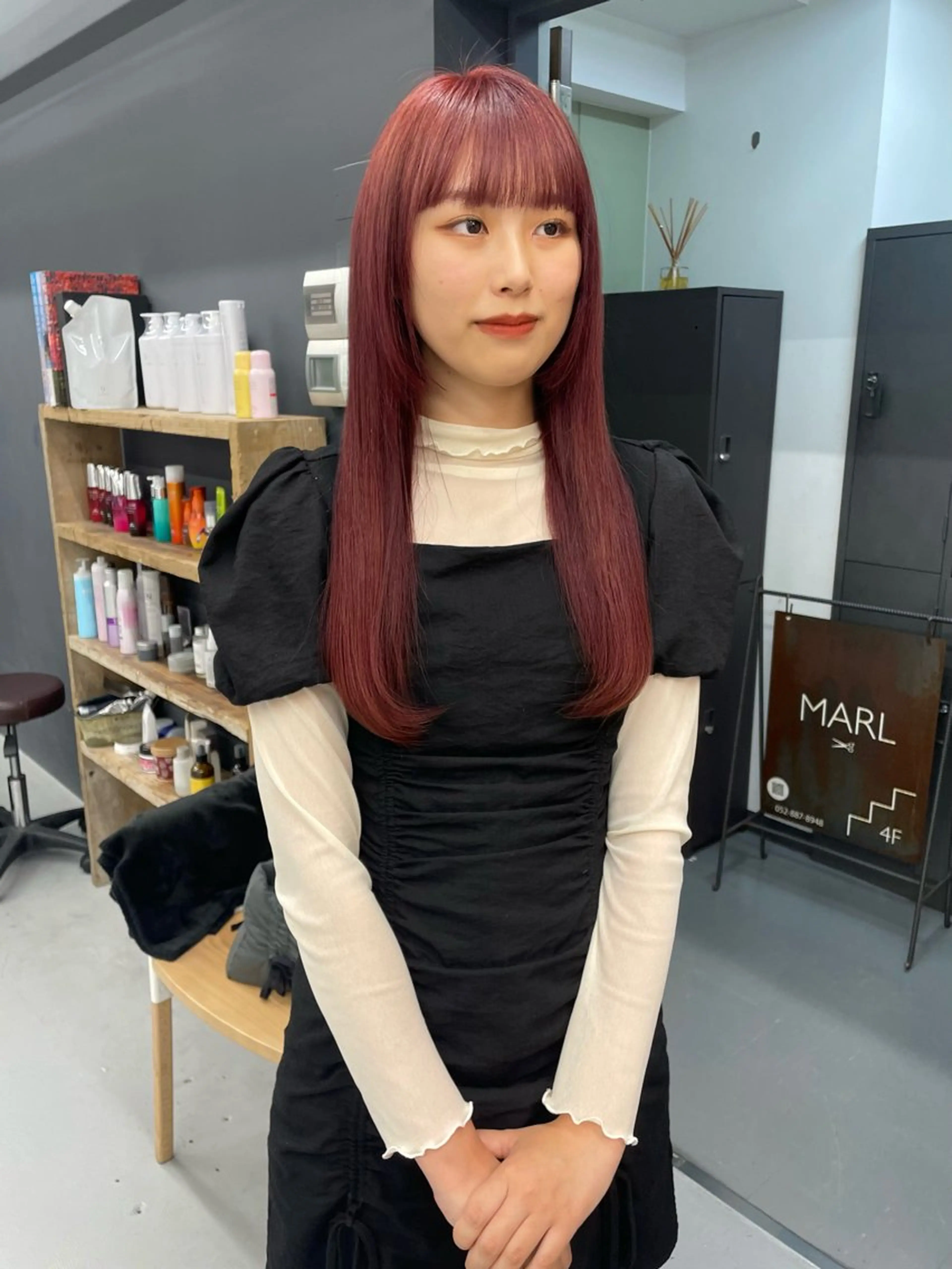 ロング ヘアカラー トリートメント ボブカットモデル/パ ーマ/harunaのヘアスタイル