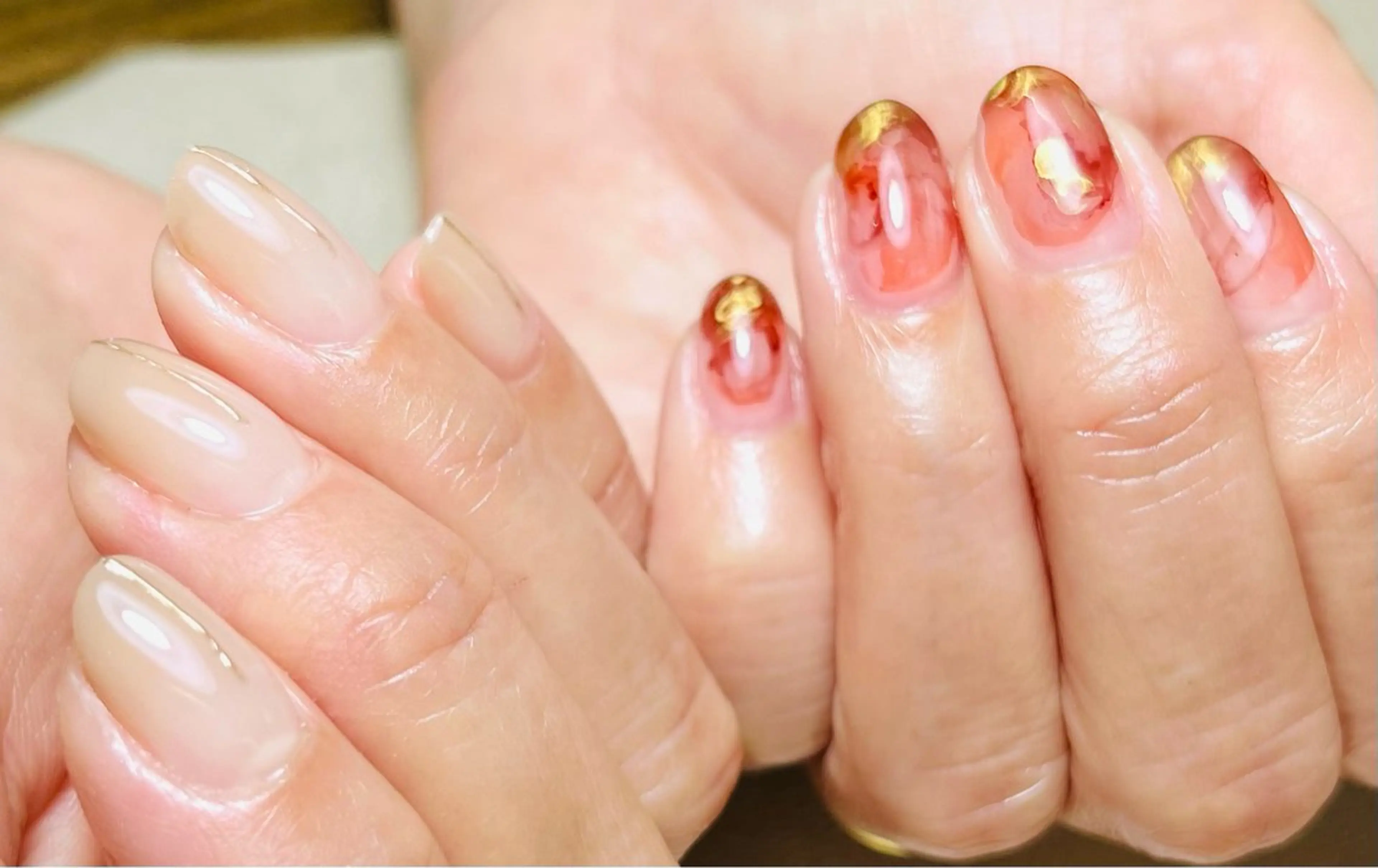 ネイル ジェルネイル ニュアンスネイル 𝐴𝑁𝑈𝐸 トラブル爪育成専門のネイルデザイン