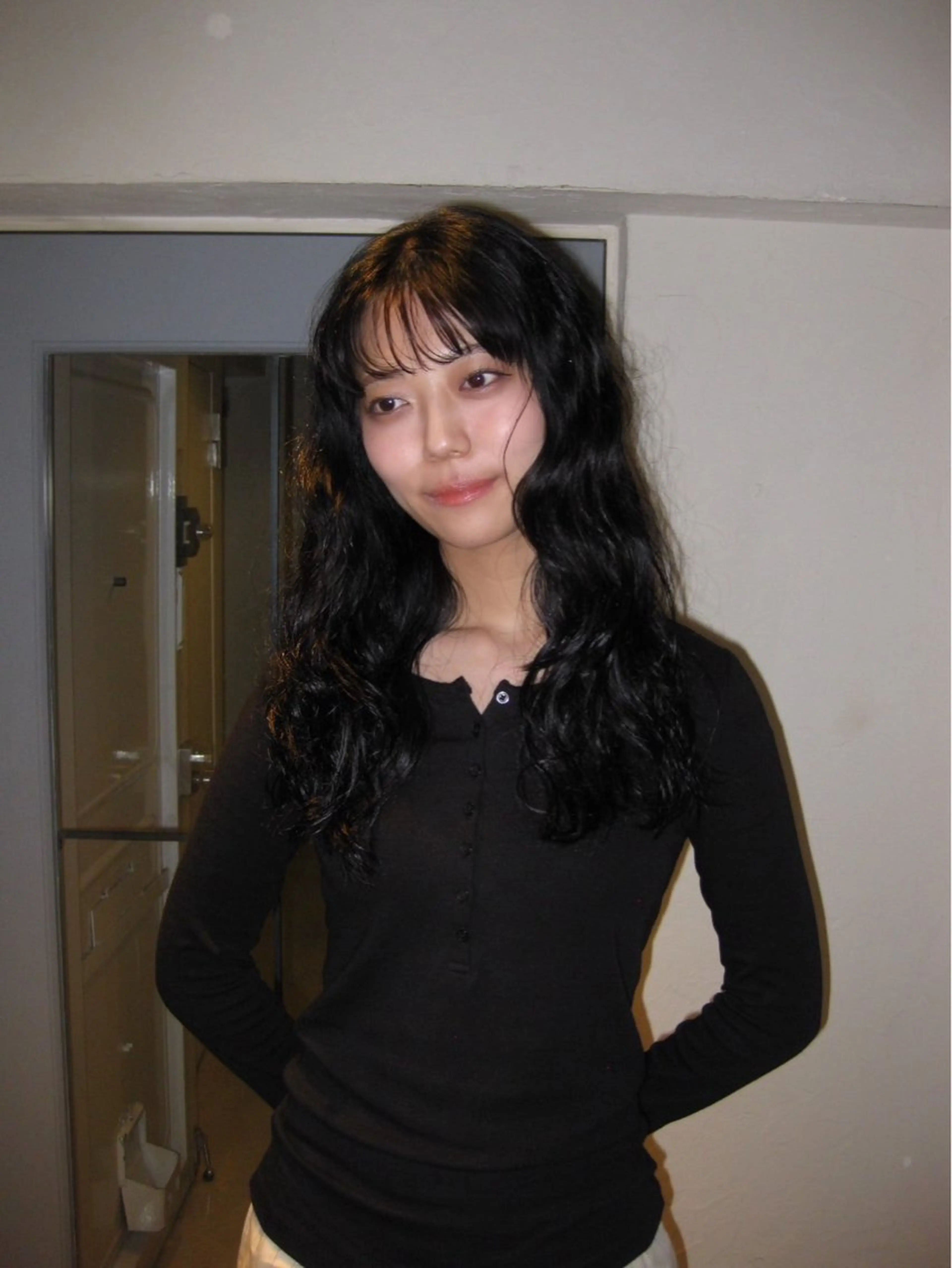 セミロング カラー パーマ 今井 香奈恵のヘアスタイル