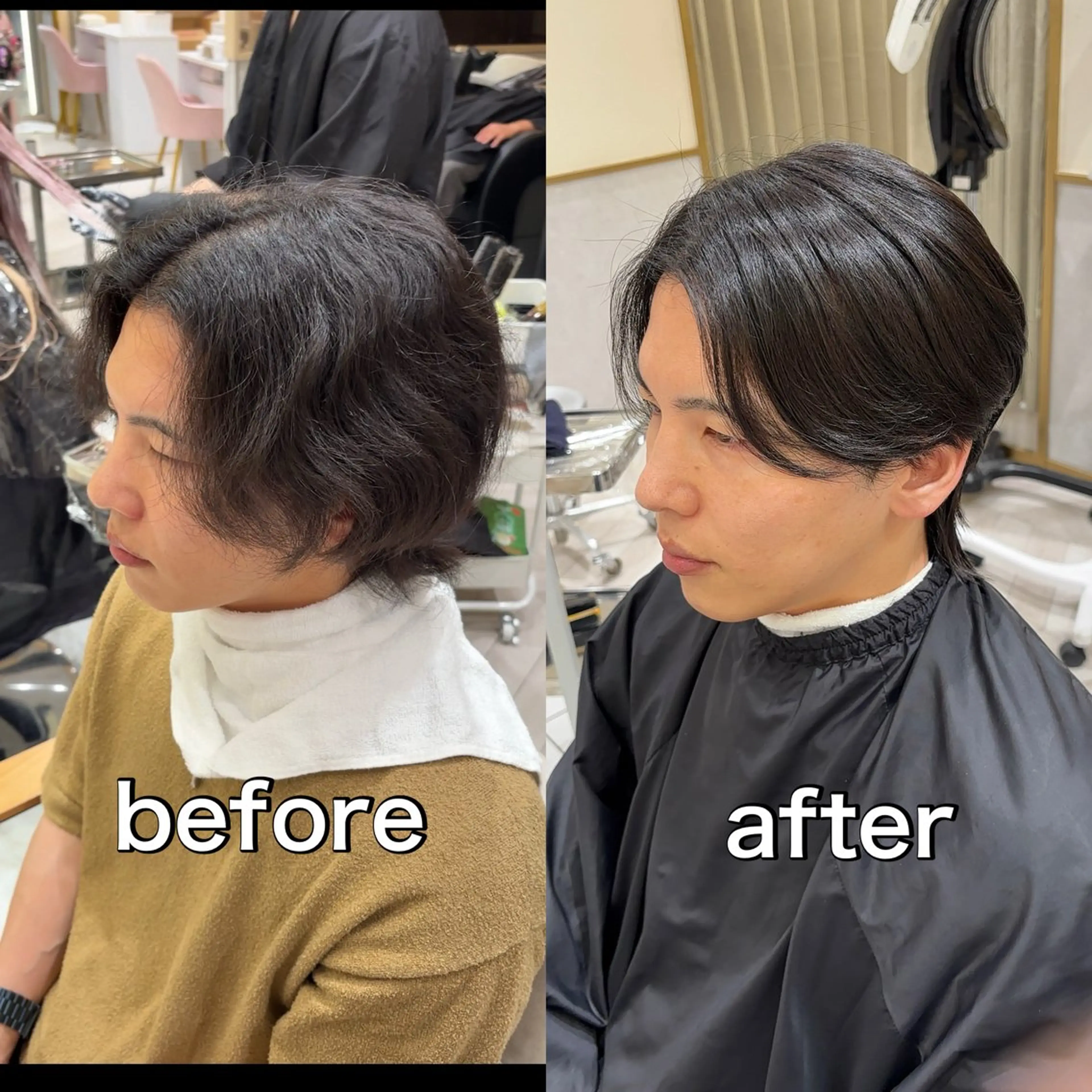 パーマ メンズ マッシュウルフ マッシュ メンズパーマ メンズウルフカット 縮毛矯正 カット 縮毛矯正 縮毛矯正/メンズ パーマ/岩名新大のヘアスタイル