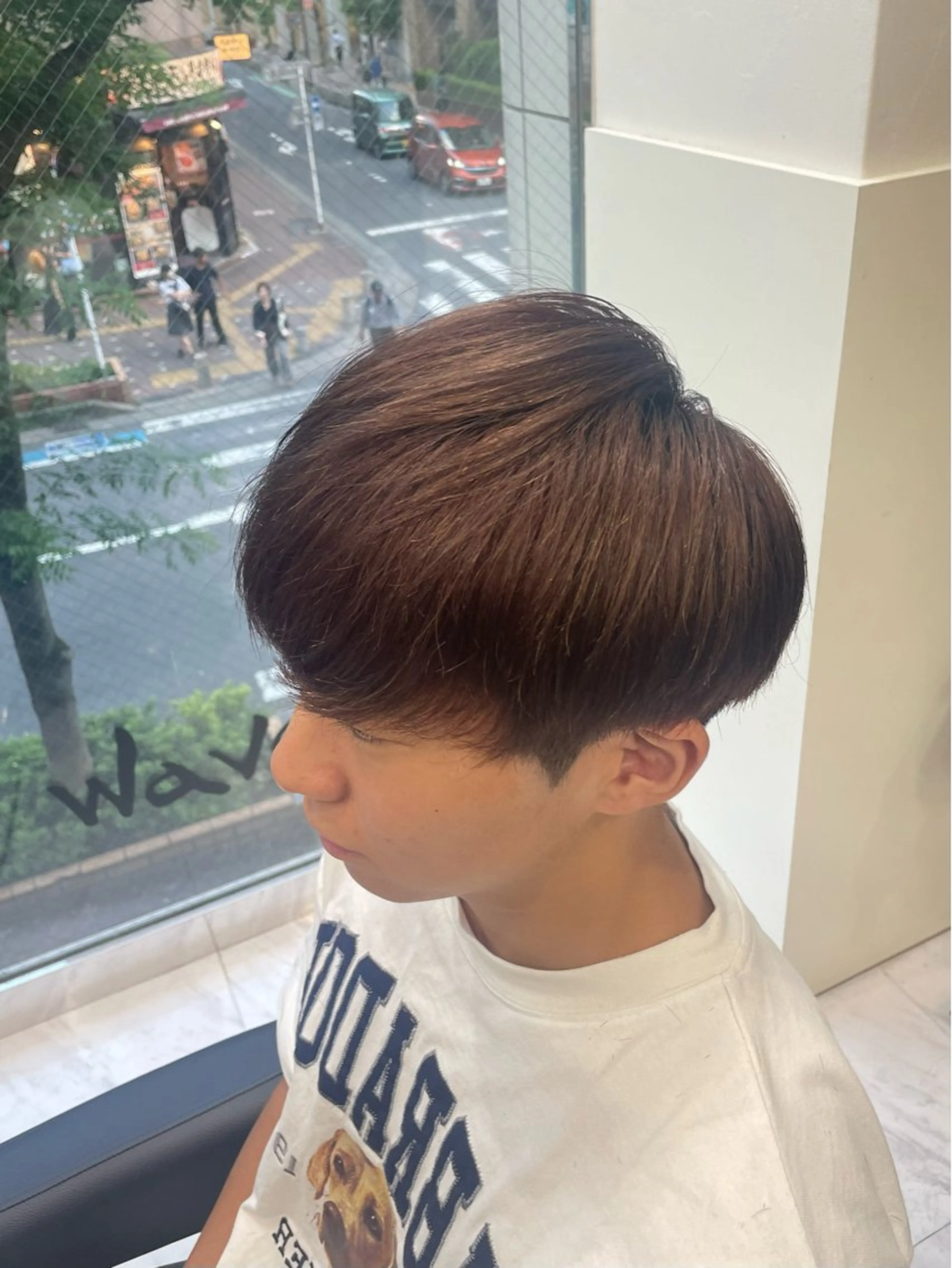 ショート カラー メンズ マッシュ ブラウンカラー レッドカラー レッドブラウン カット ヘアカラー トリートメント 🐥くまがい💛 ダブルカラー／パーマのヘアスタイル