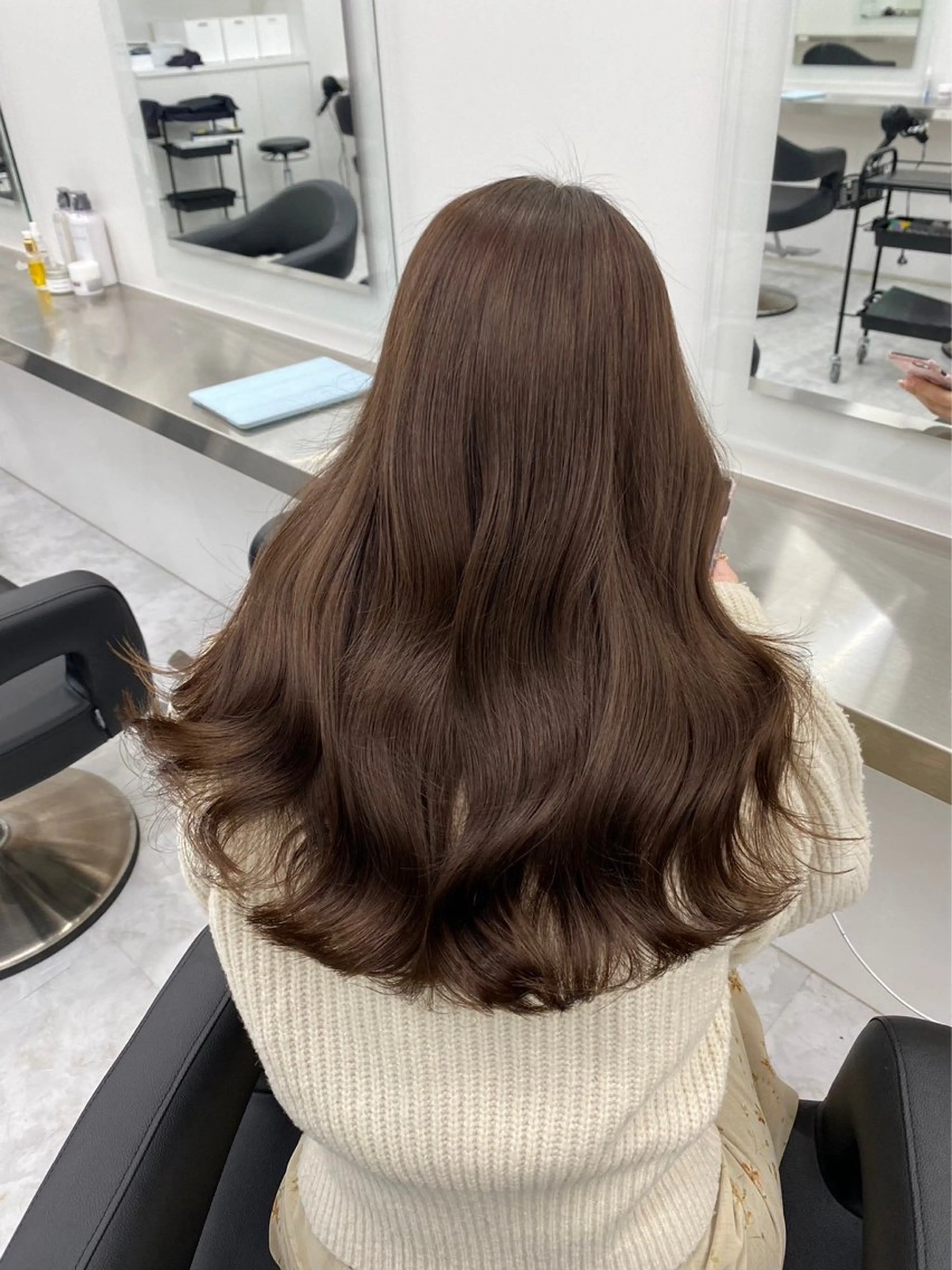 ミディアム ブラウンベージュ🤎 ブリーチなし🤎のヘアスタイル